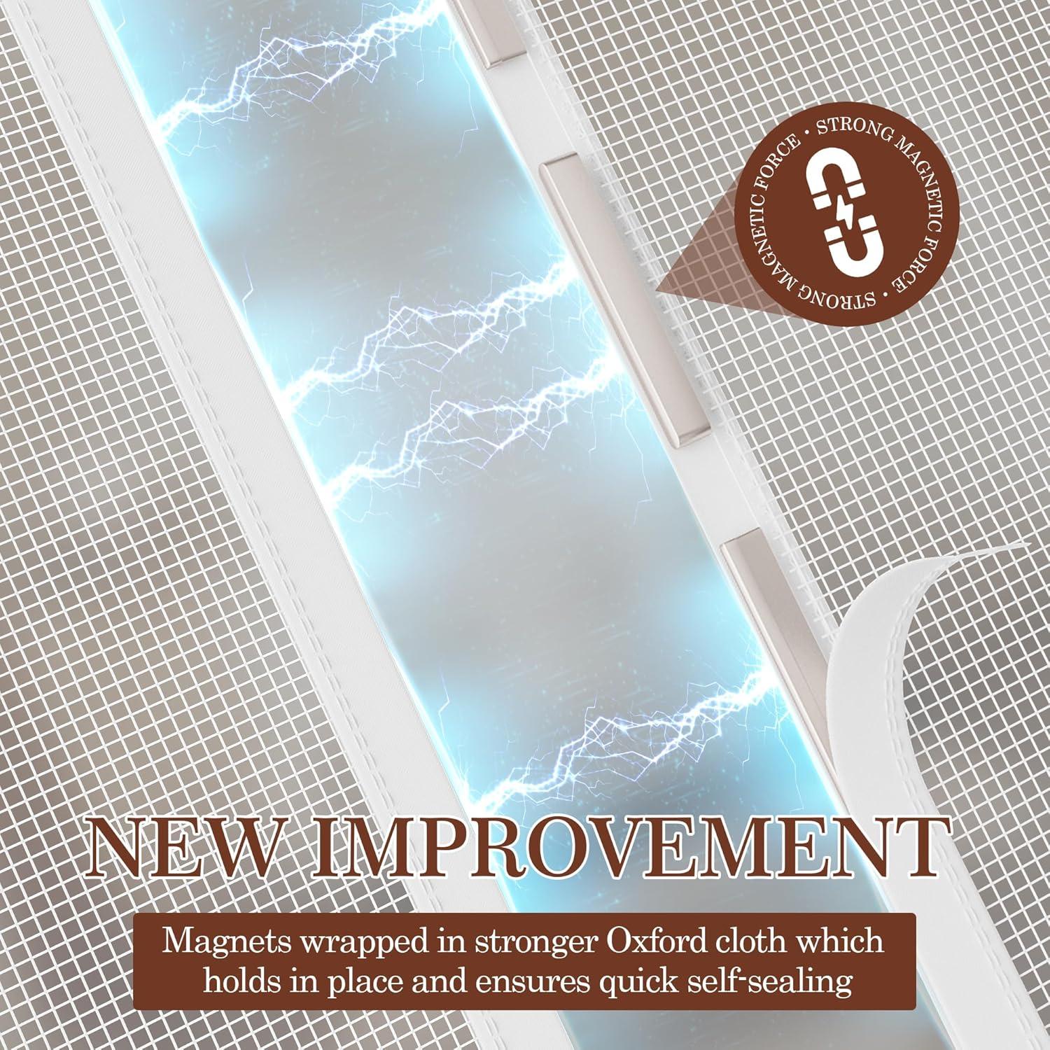 Yotache Puerta Magnética 32x80 cm, Malla Blanca Resistente