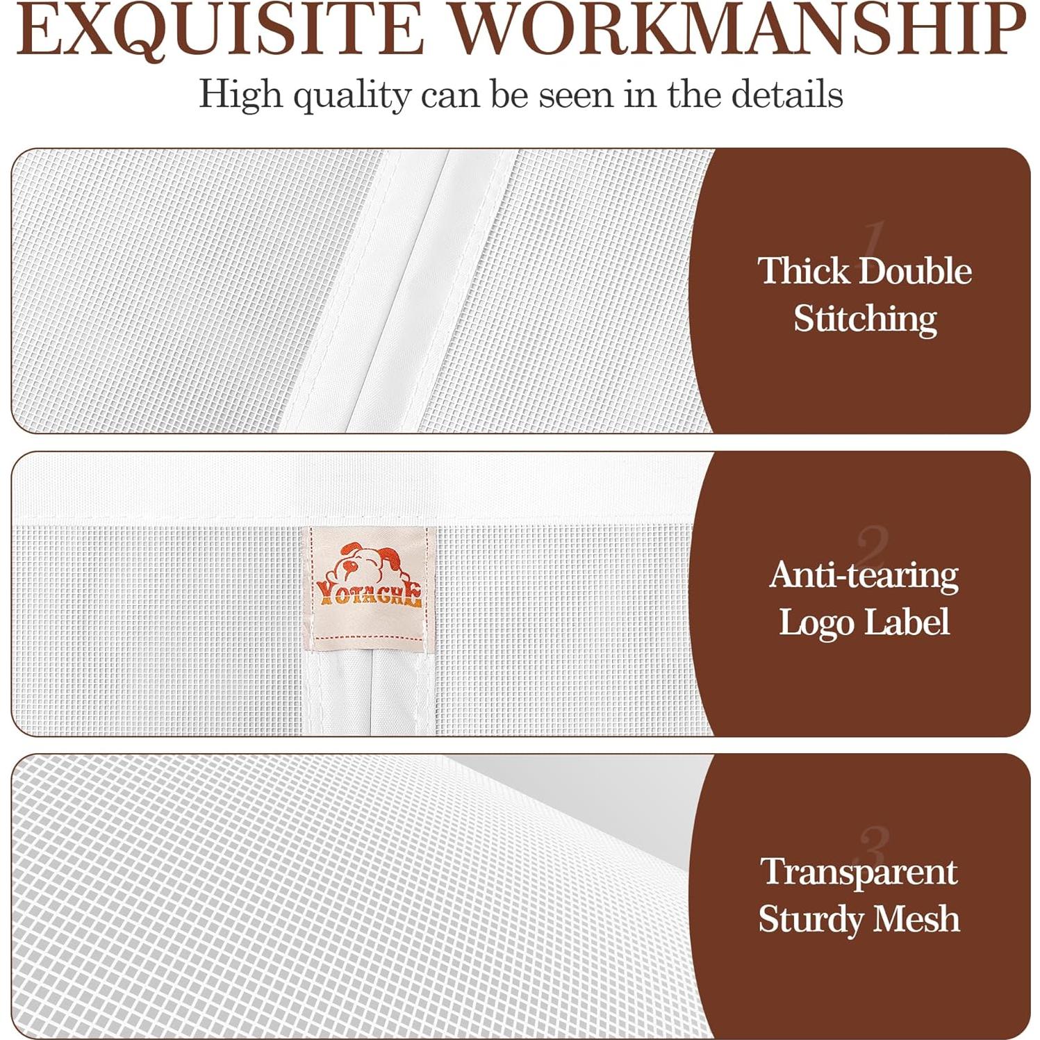 Yotache Puerta Magnética 32x80 cm, Malla Blanca Resistente