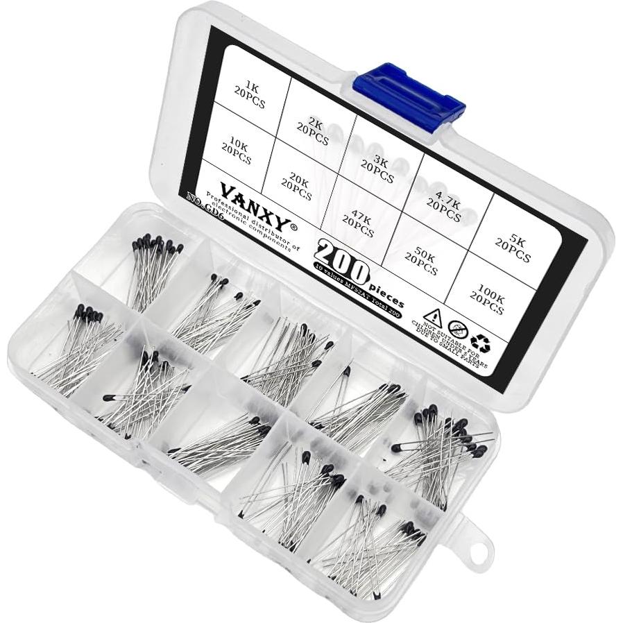 Conjunto de 200 Termistores NTC 1K-100K ohm VANXY