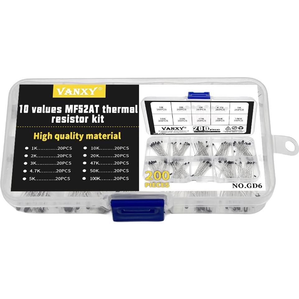 Conjunto de 200 Termistores NTC 1K-100K ohm VANXY