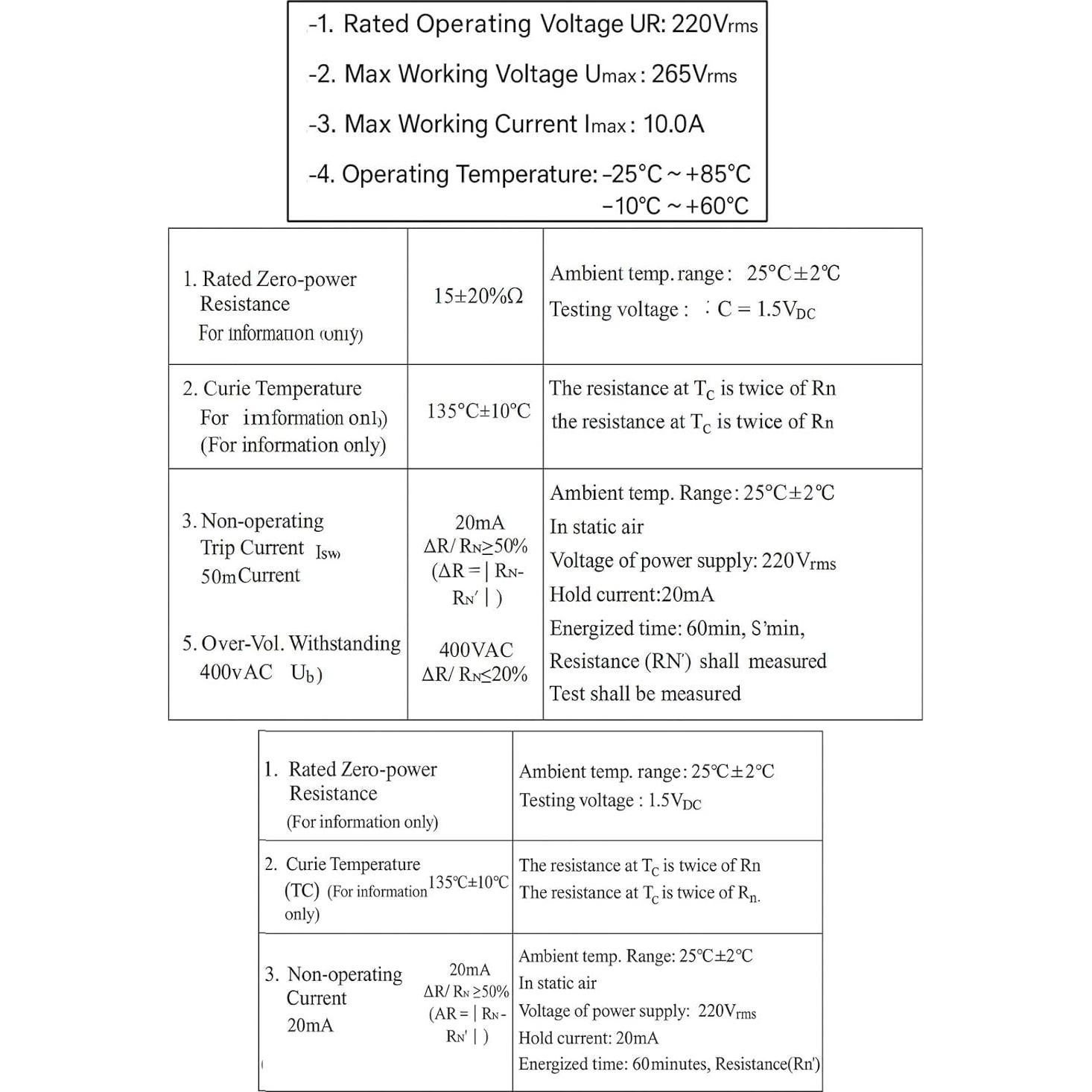 10 Piezas Termistor PTC 19P 100Ω JEBHANNE para Protección