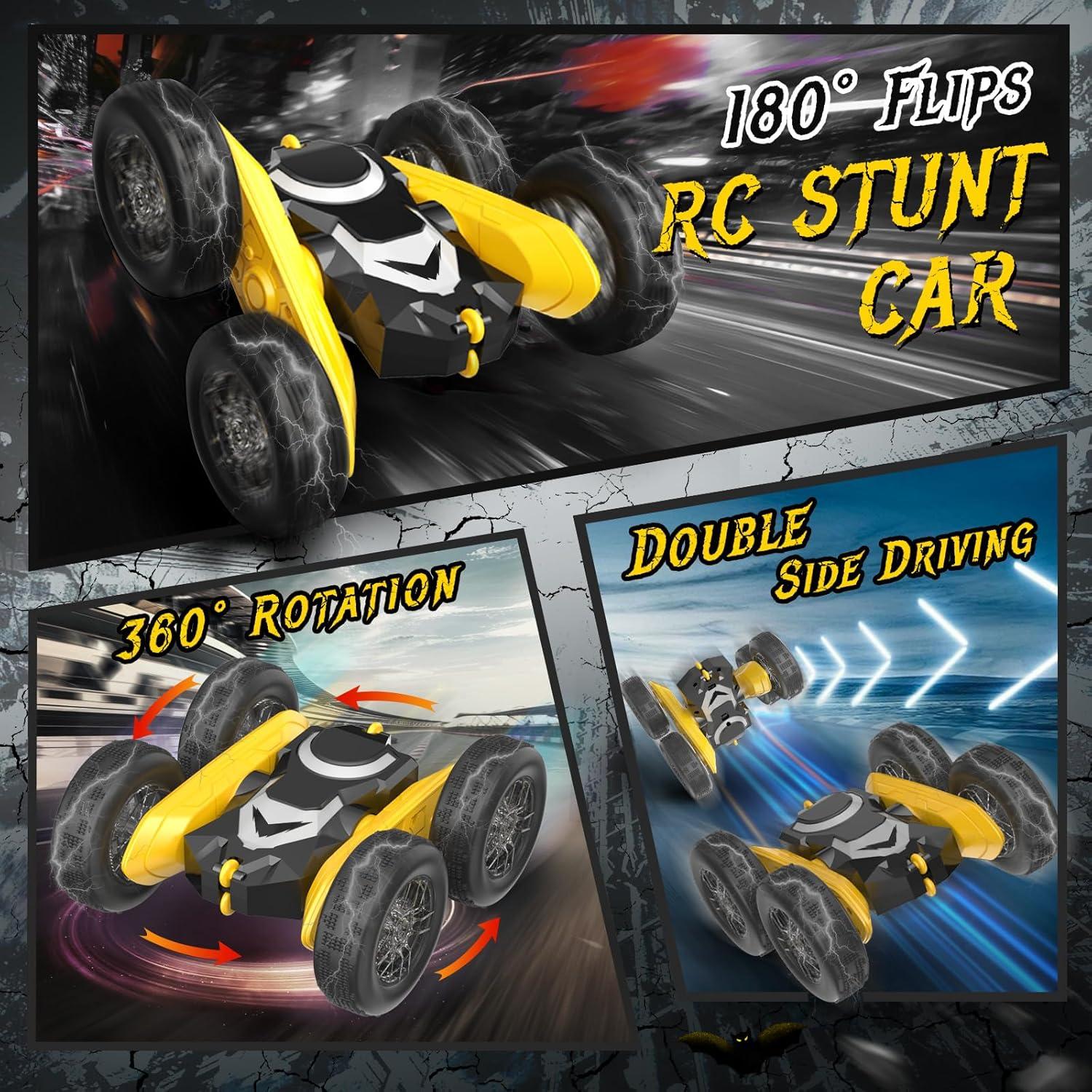 Coche RC Acrobático NQD Bat 4WD 360° con Luces LED