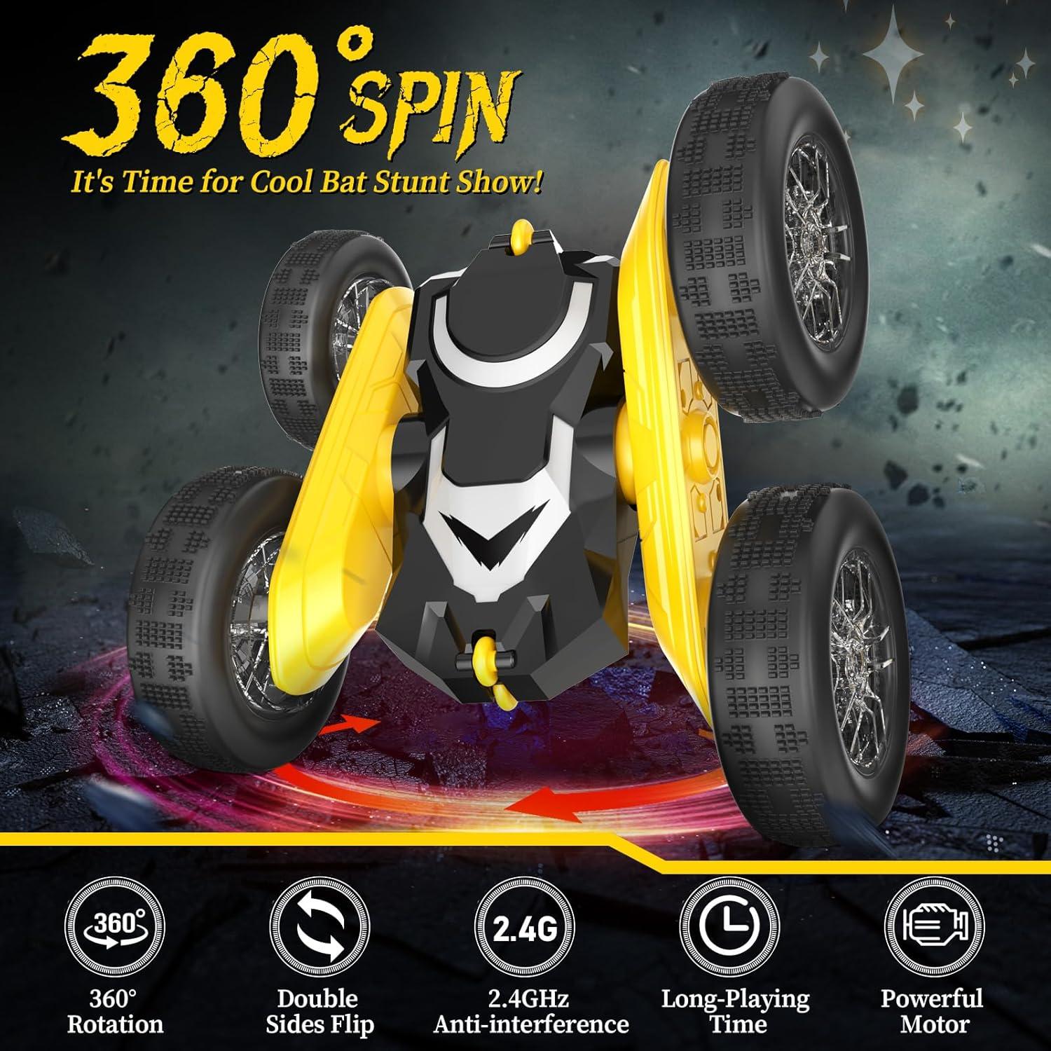 Coche RC Acrobático NQD Bat 4WD 360° con Luces LED