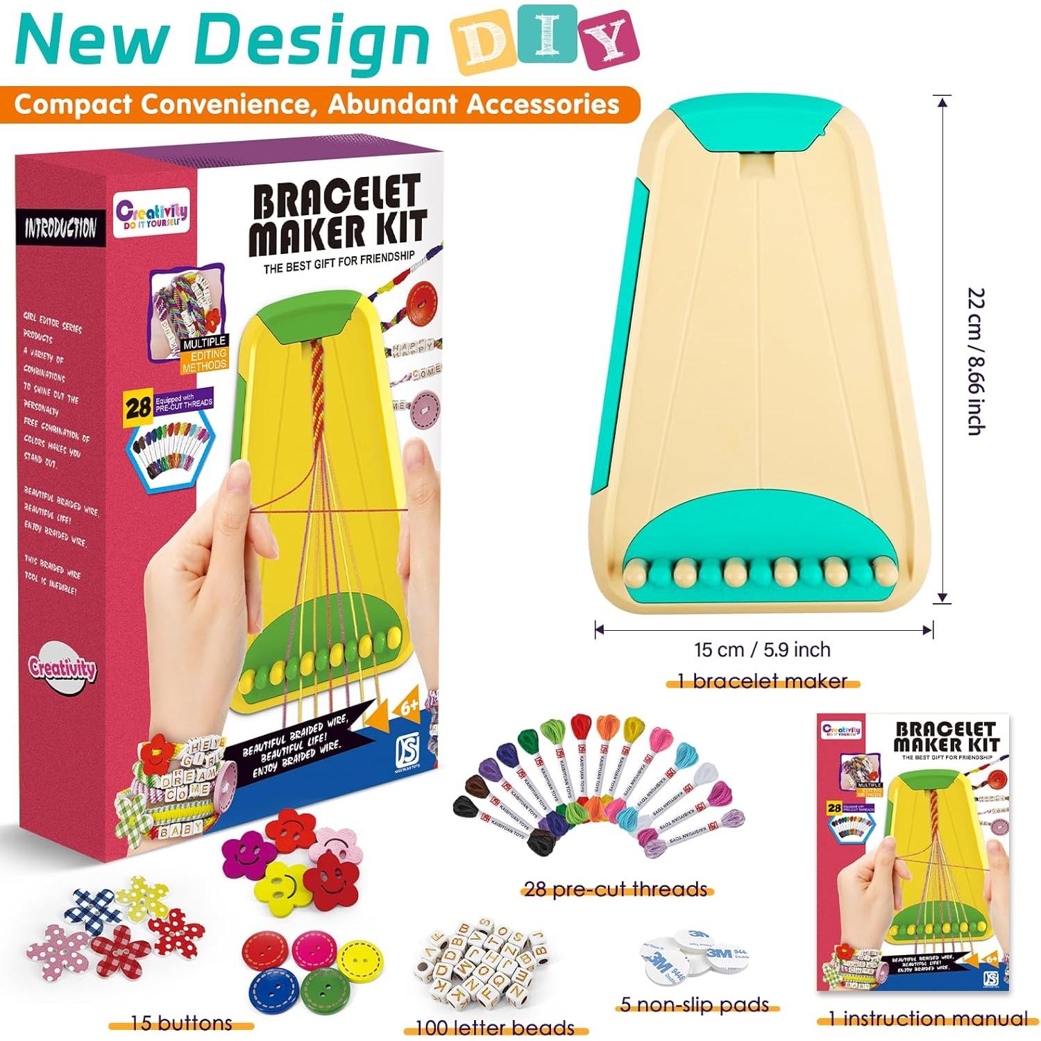 Kit de Fabricación de Pulseras Maynacs para Niños 28 Hilos