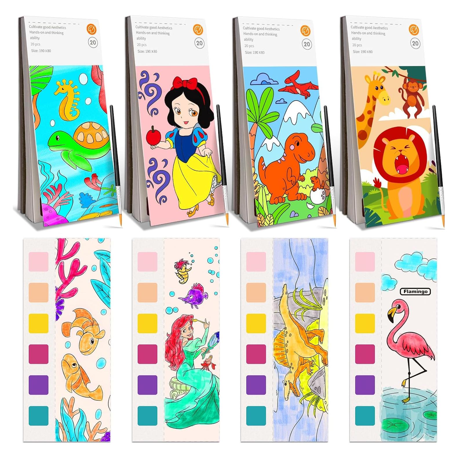 Set de Libros de Pintura Acuarela ZHOC para Niños 3 Temas