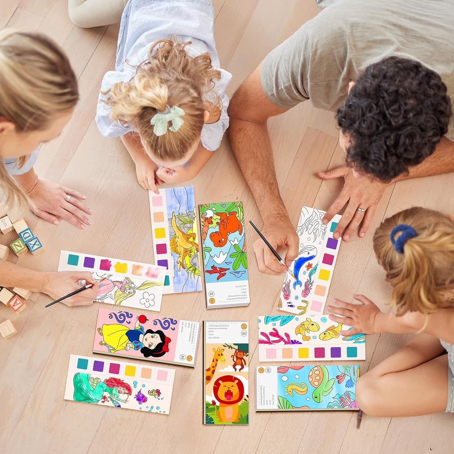 Set de Libros de Pintura Acuarela ZHOC para Niños 3 Temas