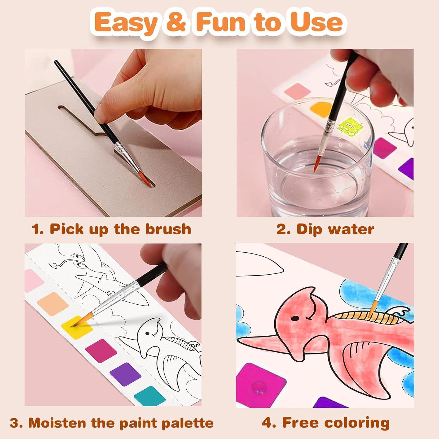 Set de Libros de Pintura Acuarela ZHOC para Niños 3 Temas