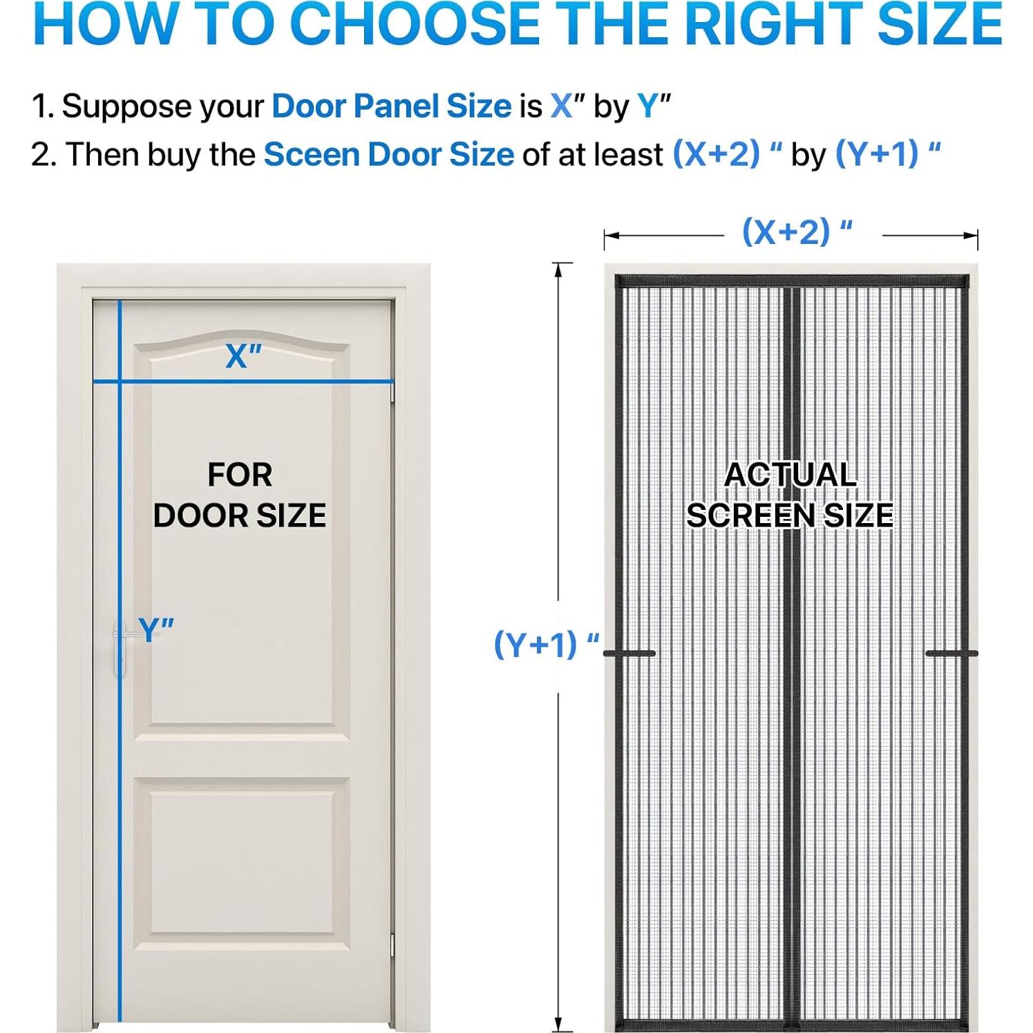 Pantalla de puerta magnética LOVIGA 36x82 cm alta resistencia