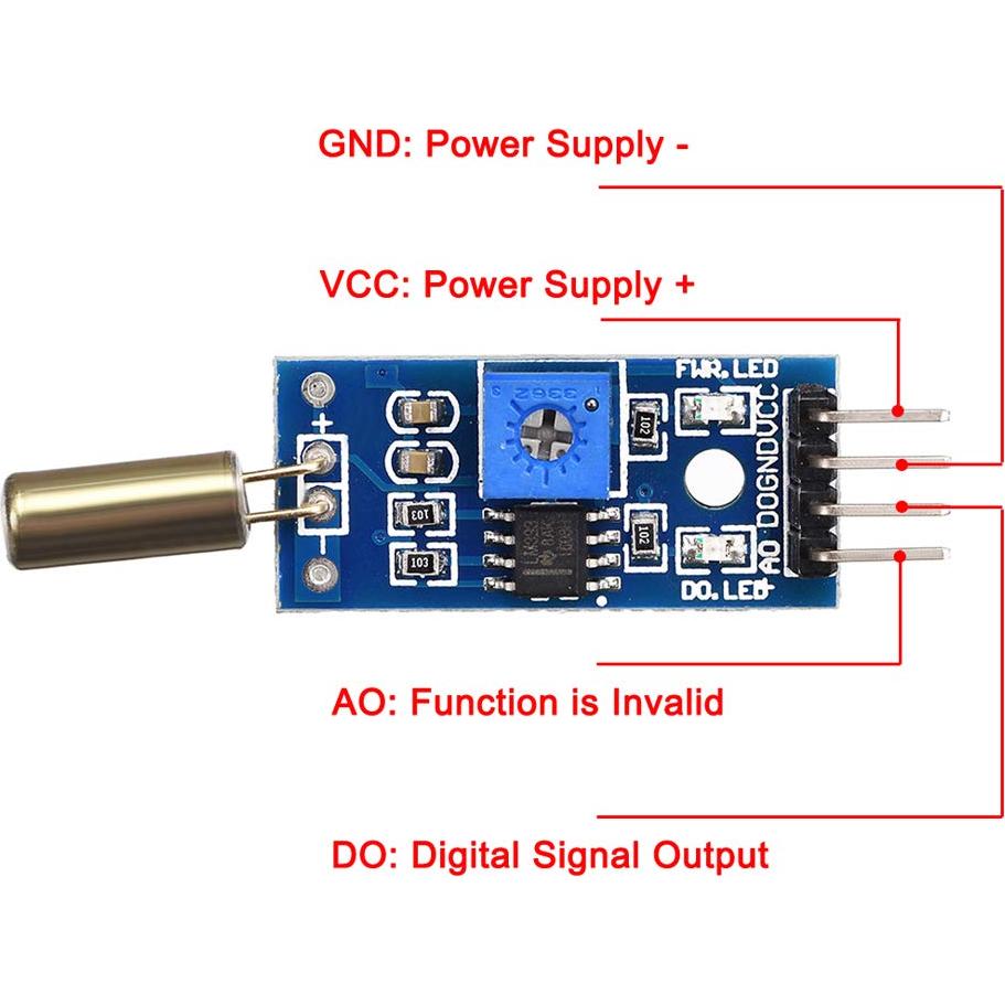 Módulo Sensor de Ángulo uxcell SW-520D 5pcs 3.3-5V