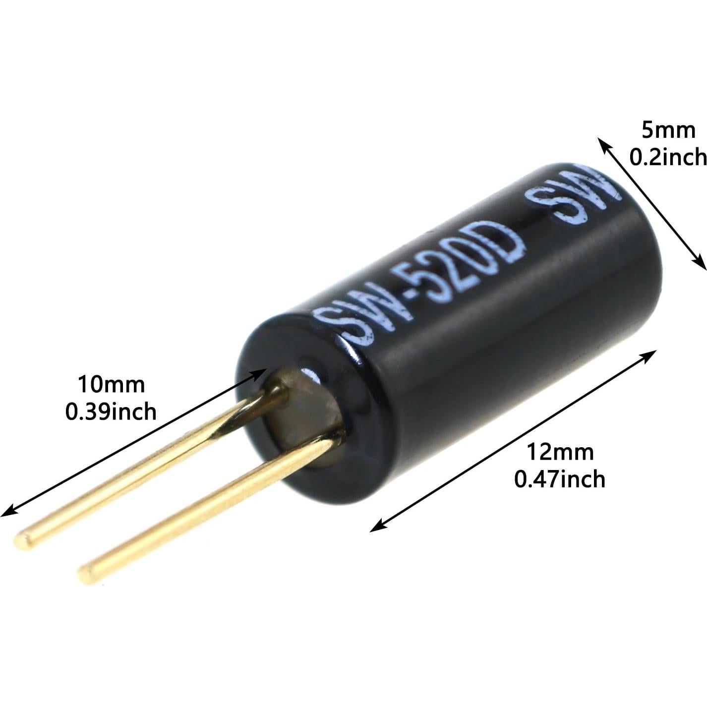 20PCS Interruptor de Inclinación de Bola SW-520D 12V 5mA