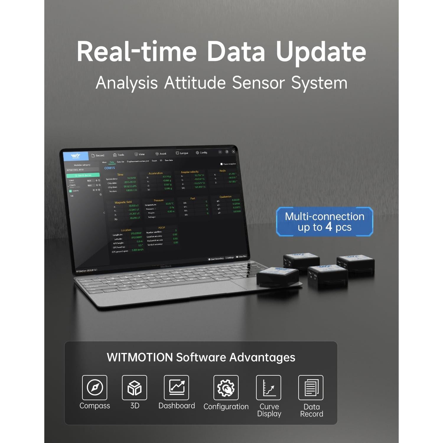 Sensor IMU WitMotion WT901BLECL Bluetooth 5.0 9 ejes