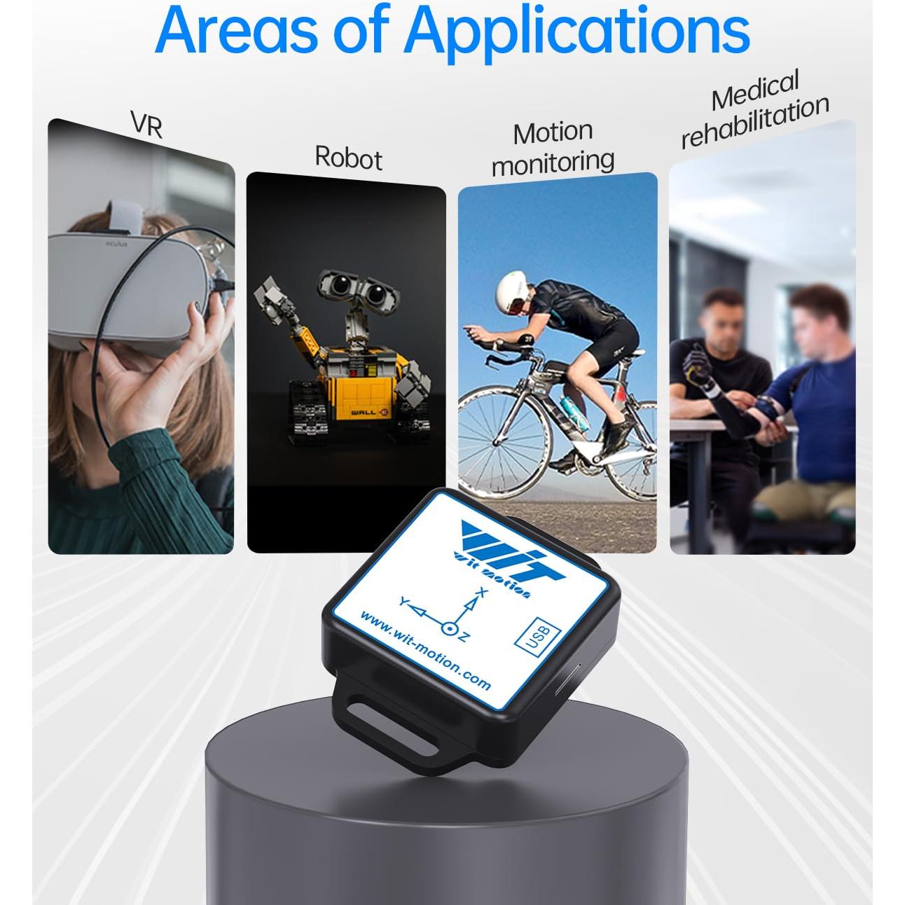 Sensor IMU WitMotion WT901BLECL Bluetooth 5.0 9 ejes