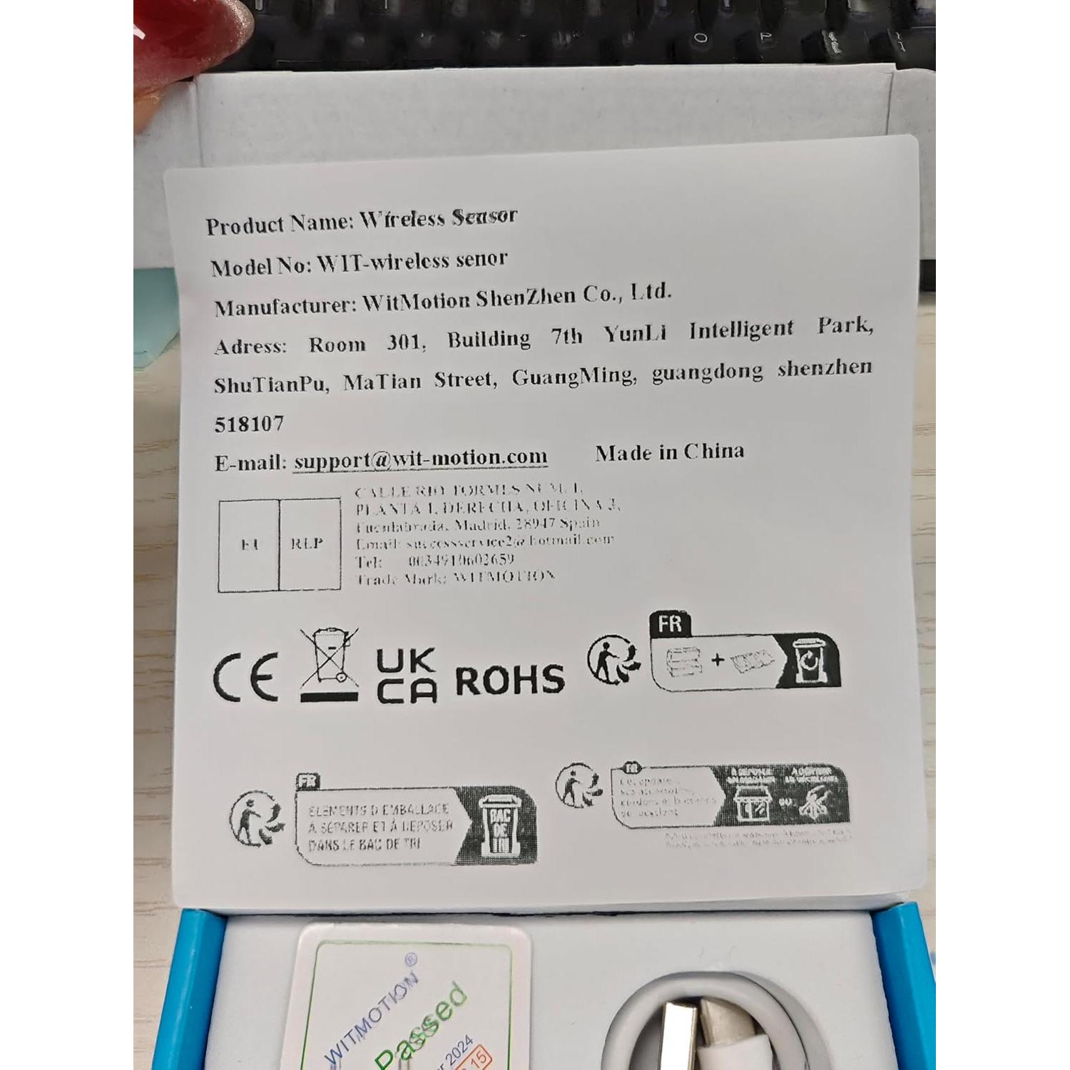 Sensor IMU WitMotion WT901BLECL Bluetooth 5.0 9 ejes