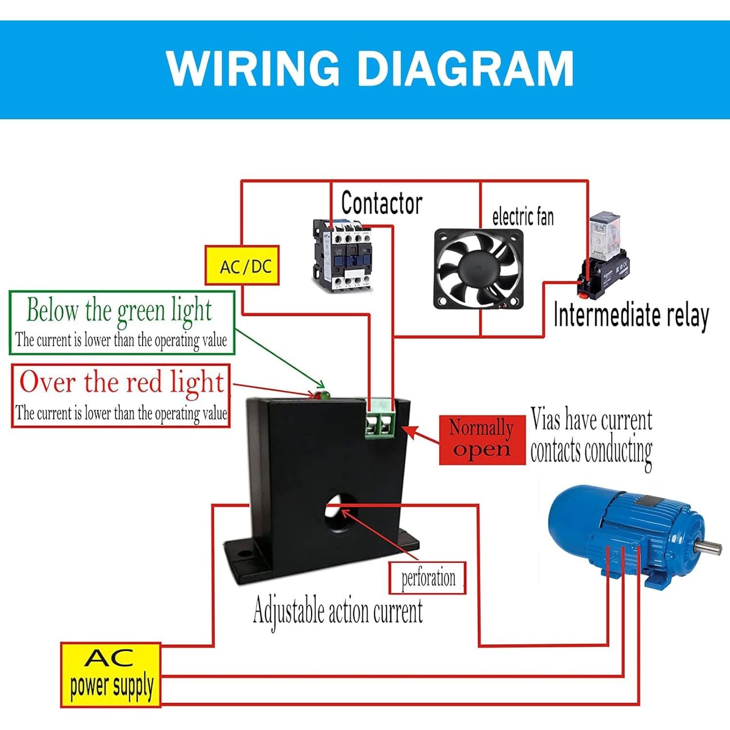 Relé de Detección de Corriente AC 0-30A Nodehawk M3050