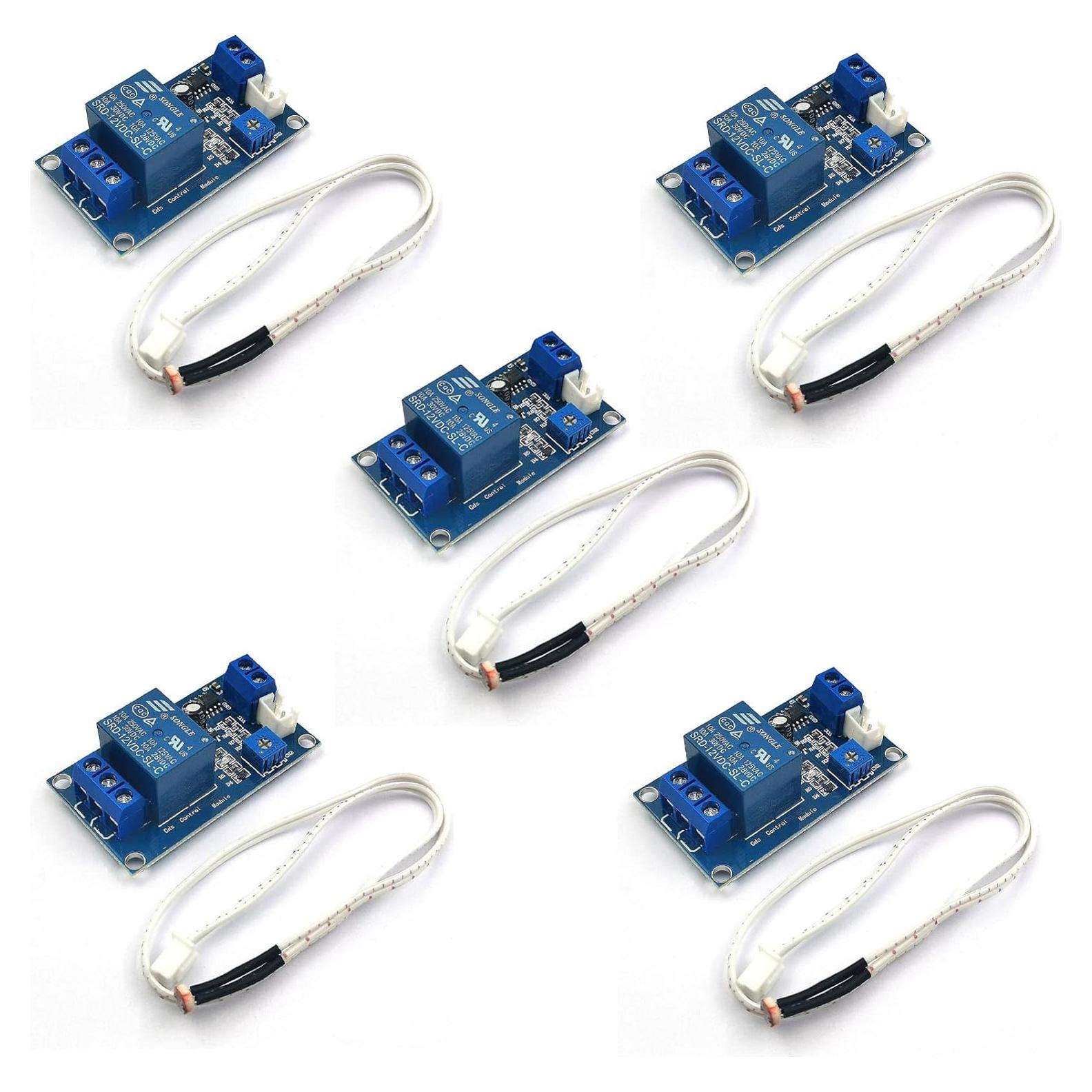 Módulo Relé Automático 12V FainWan 5pcs Sensor Fotoresistor