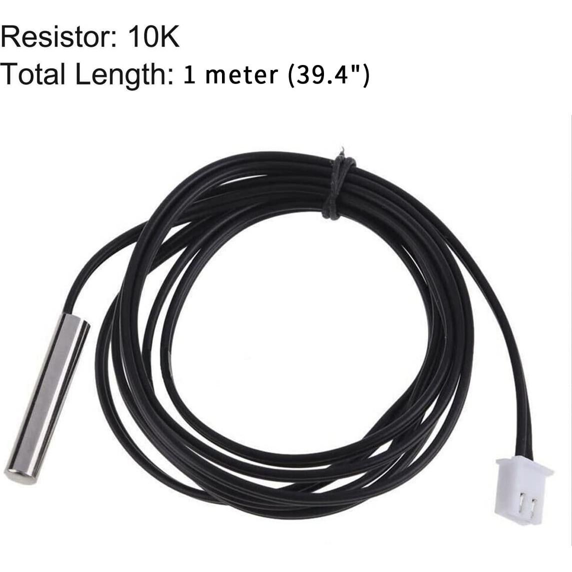 Termistor NTC 10K KOKISO Sensor de Temperatura 1m Acero Inoxidable