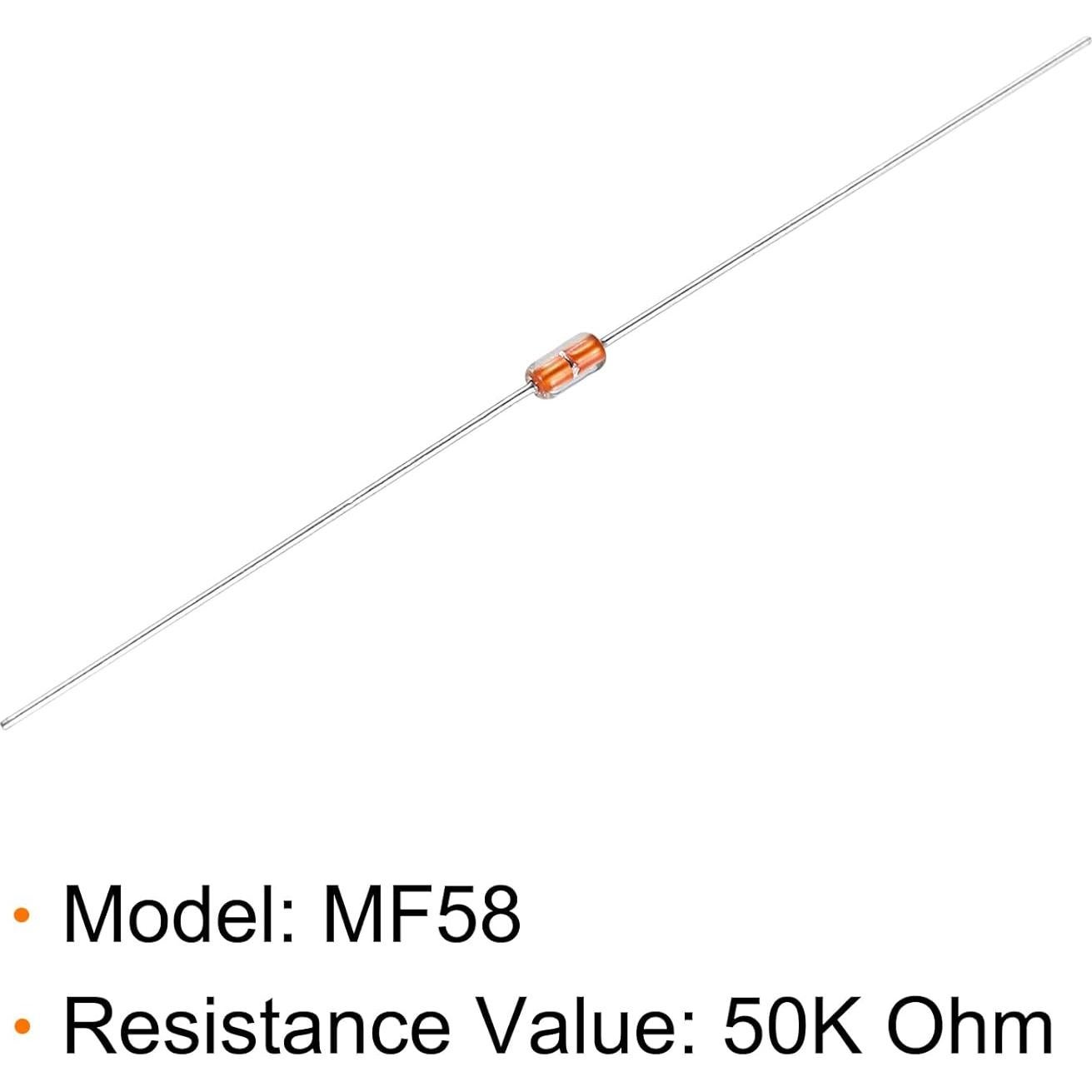 Termistores NTC 50K Ohm uxcell MF58 3950B 20 Piezas