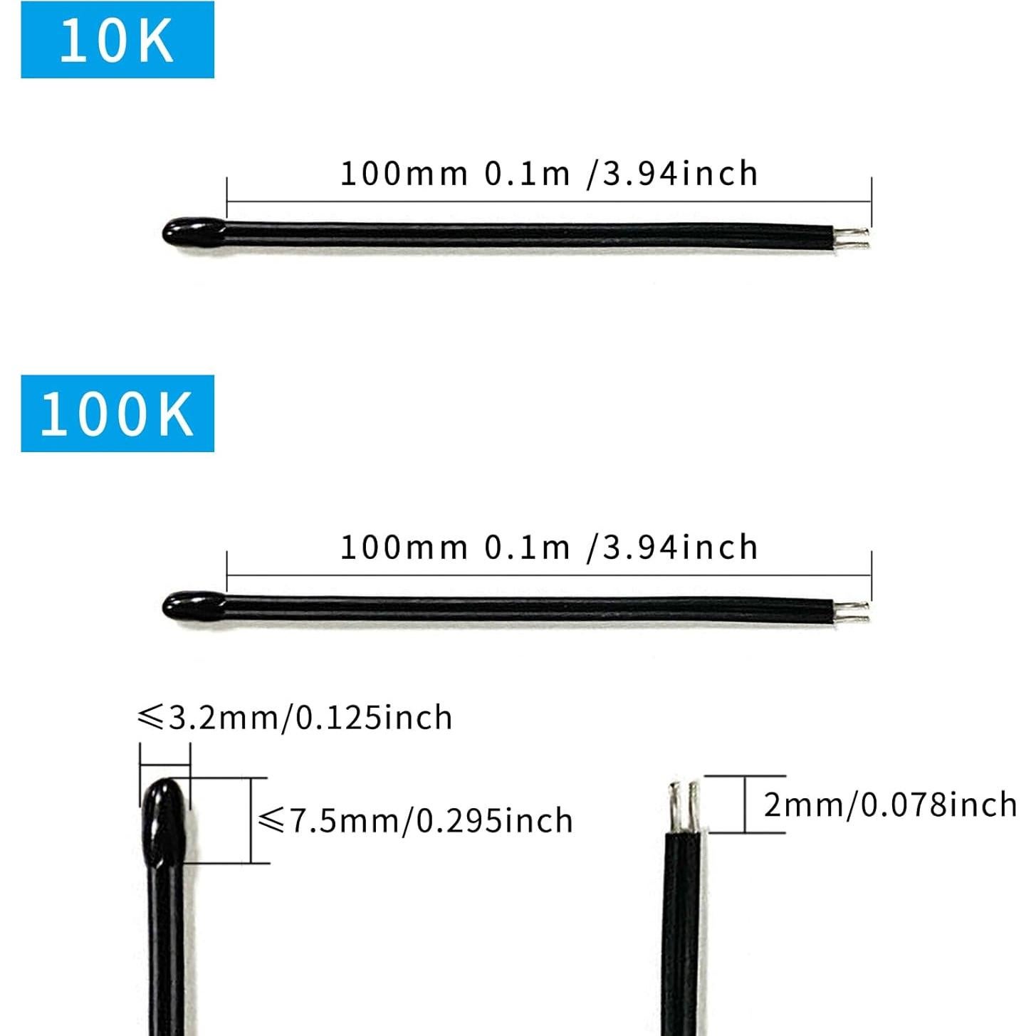 10 Resistencias NTC 10K Ohm KOKISO para Control de Temperatura