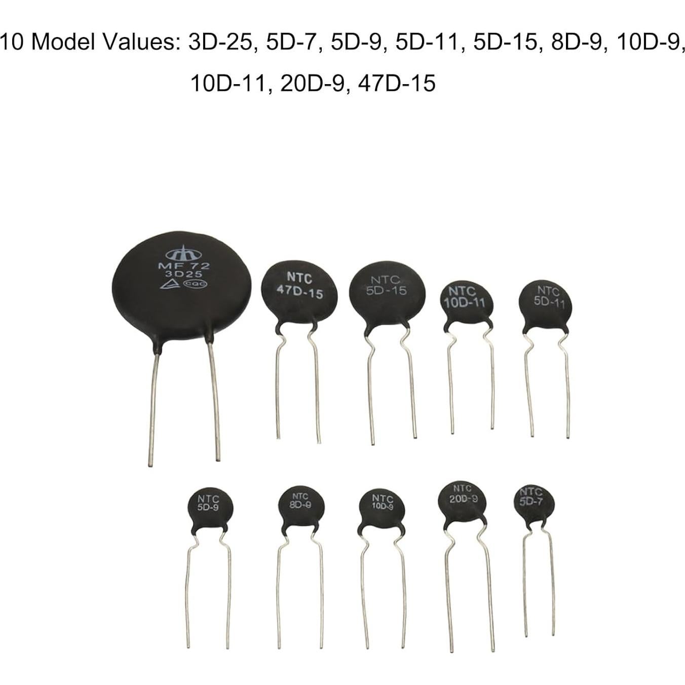 Kit de 81 Termistores NTC uxcell 3950 -55°C a 200°C