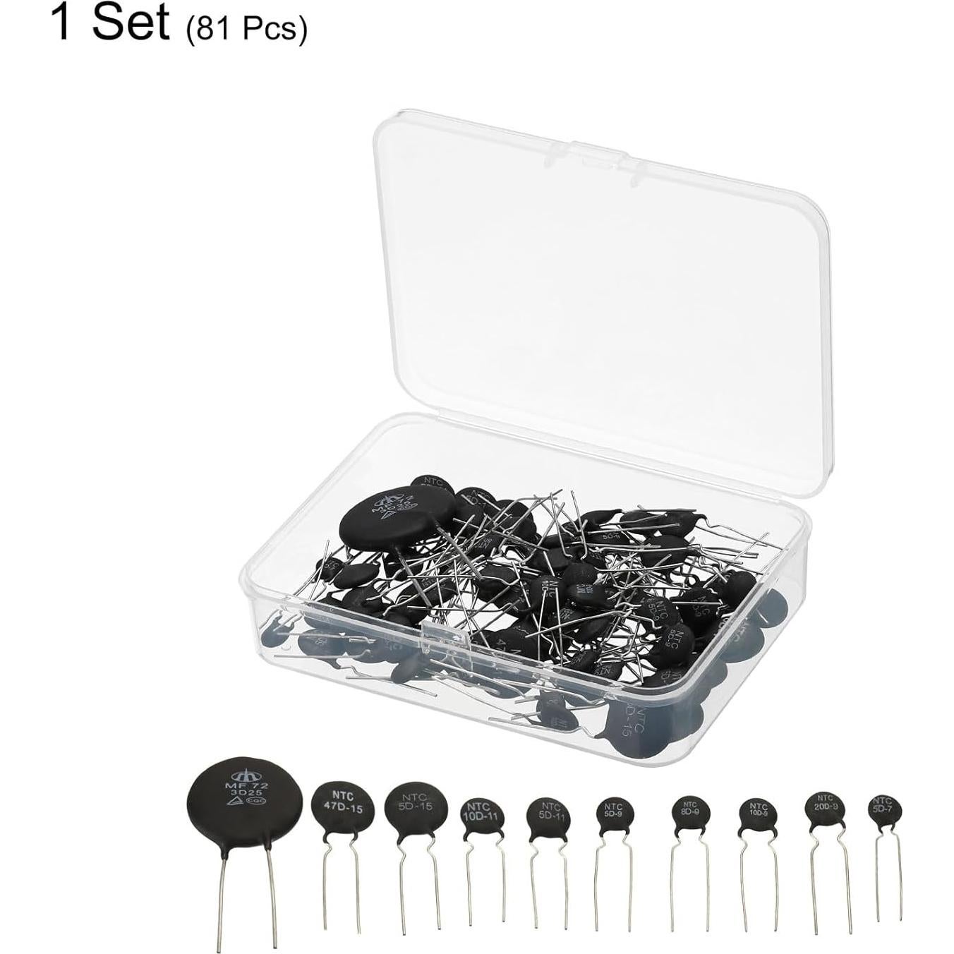 Kit de 81 Termistores NTC uxcell 3950 -55°C a 200°C