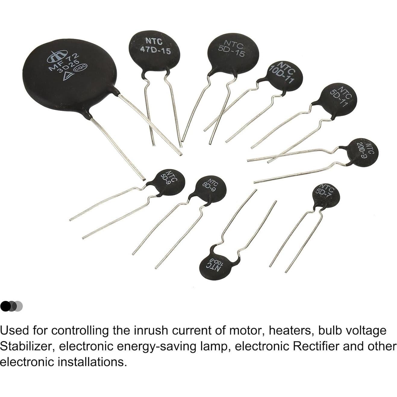Kit de 81 Termistores NTC uxcell 3950 -55°C a 200°C