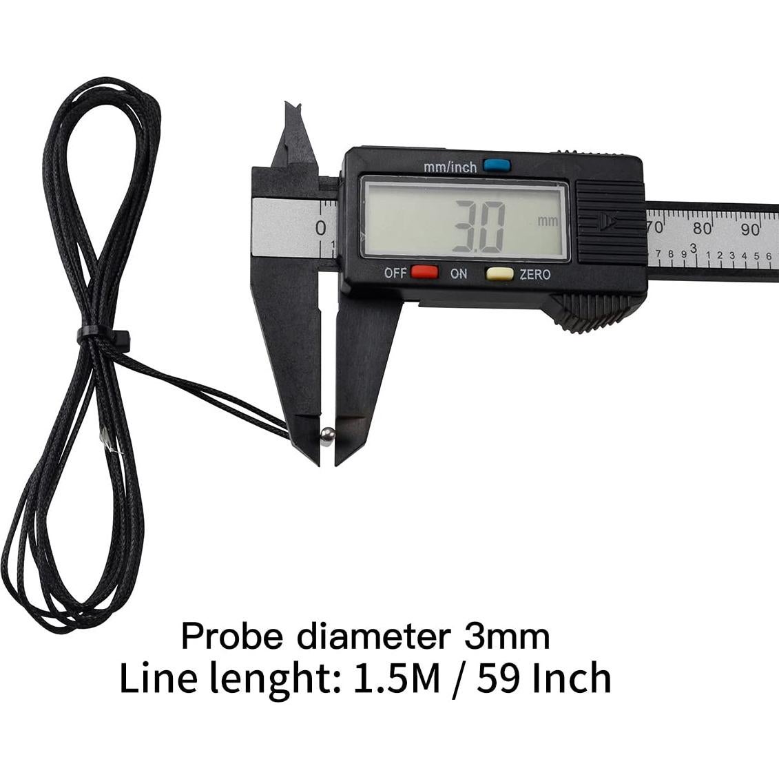 Sonda de Temperatura PT1000 Aimengda 1.5m para Impresora 3D
