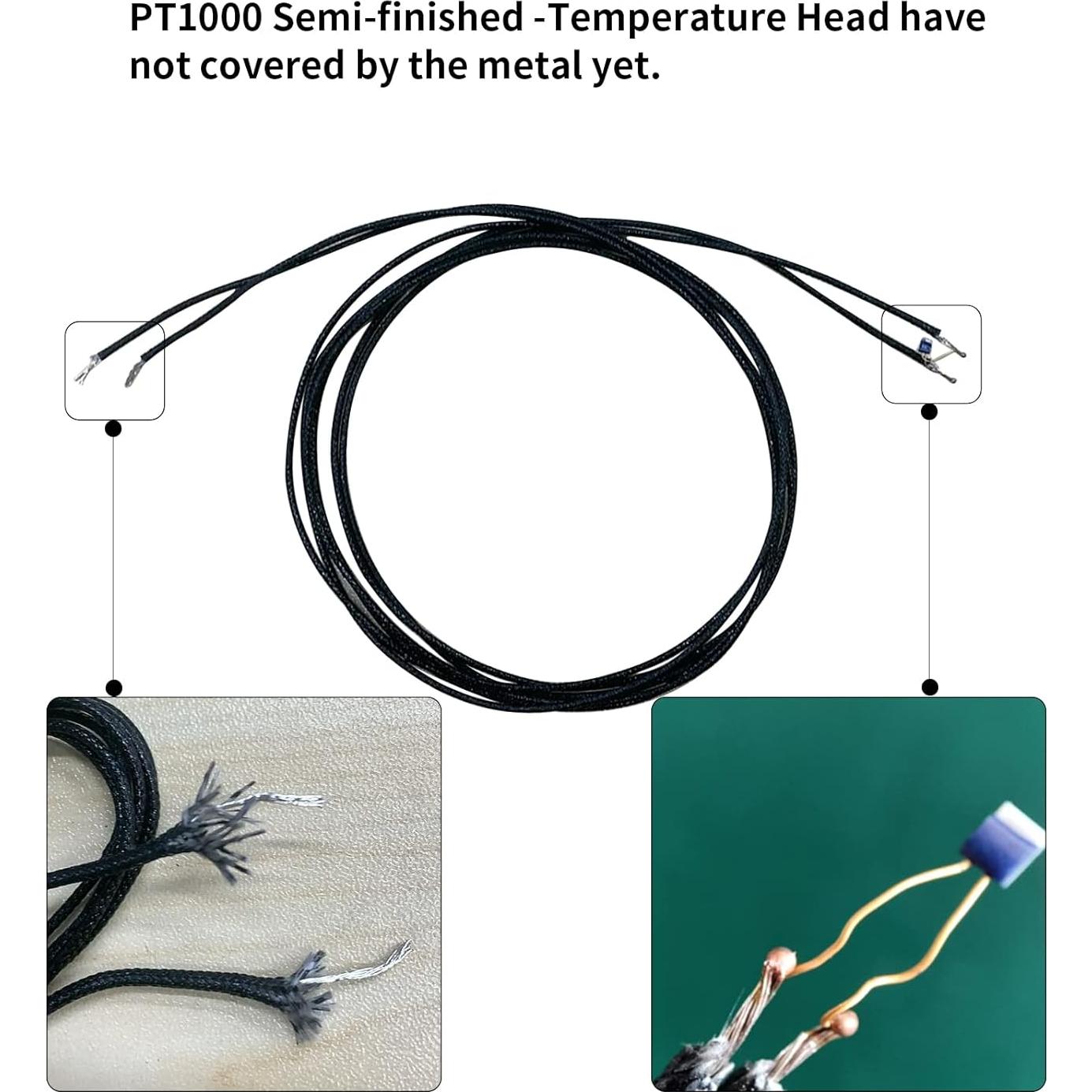 Sonda de Temperatura PT1000 Aimengda 1.5m para Impresora 3D