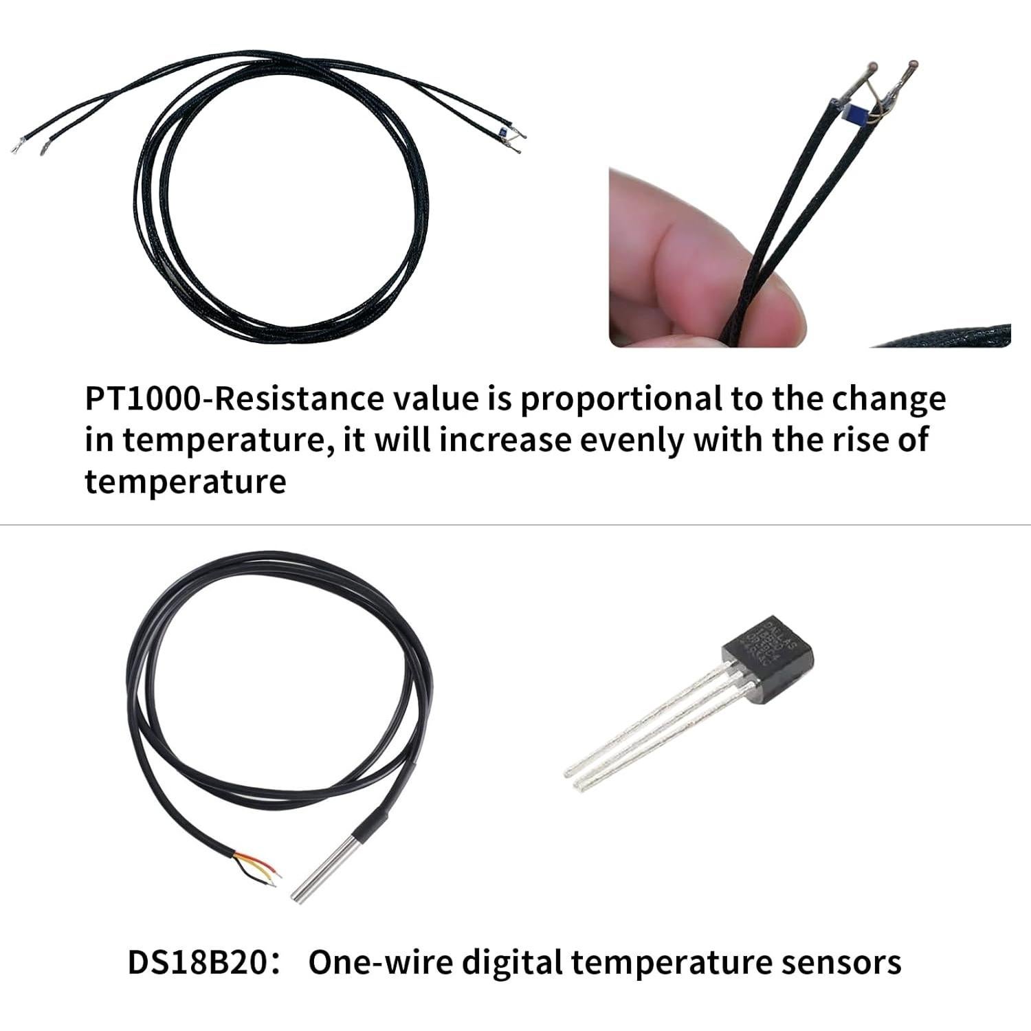 Sonda de Temperatura PT1000 Aimengda 1.5m para Impresora 3D