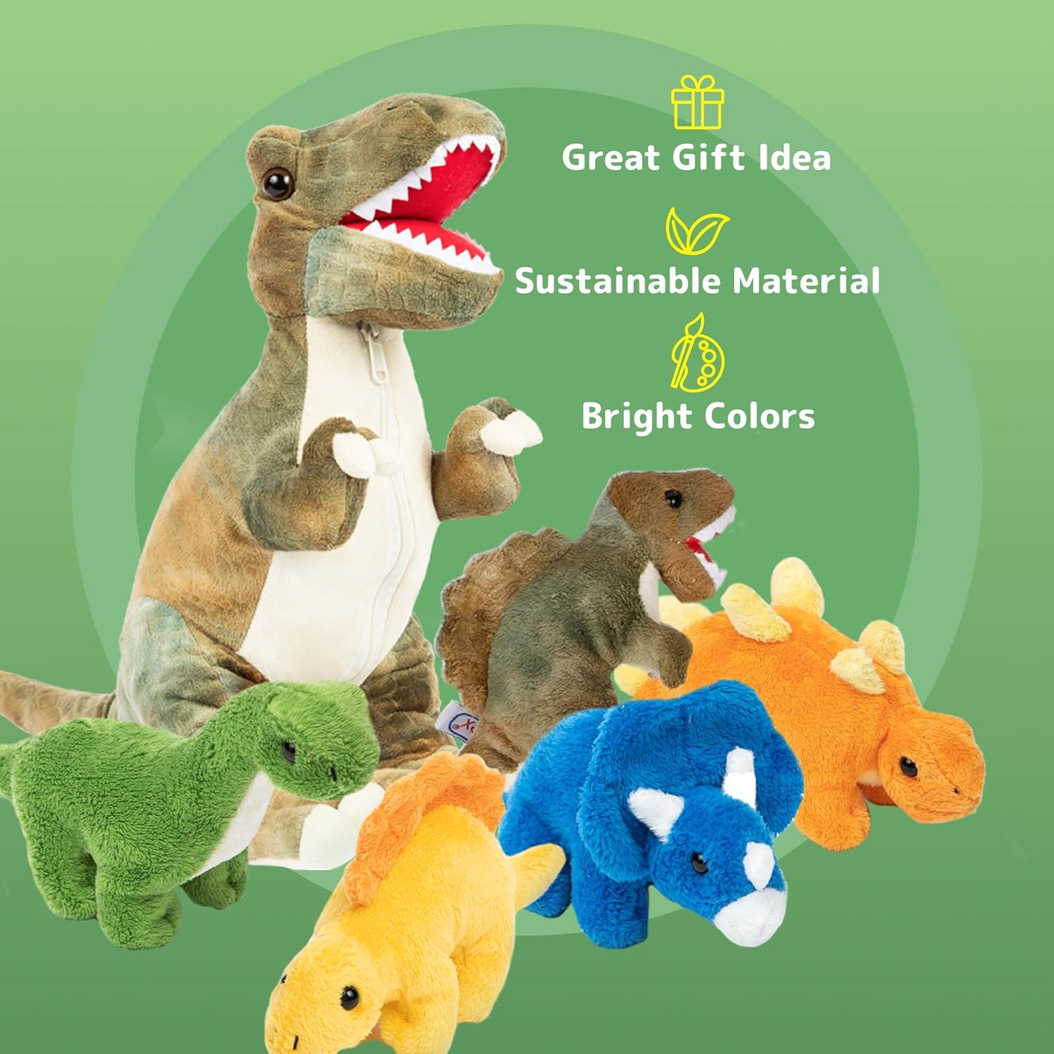 Conjunto de Peluches de Dinosaurio Prextex - T-Rex 38 cm
