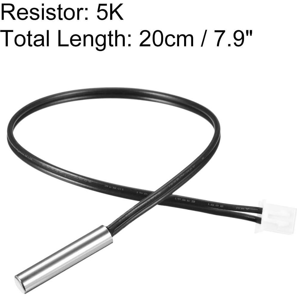 Sonda de Termistor NTC 5K 20 cm Acero Inoxidable uxcell