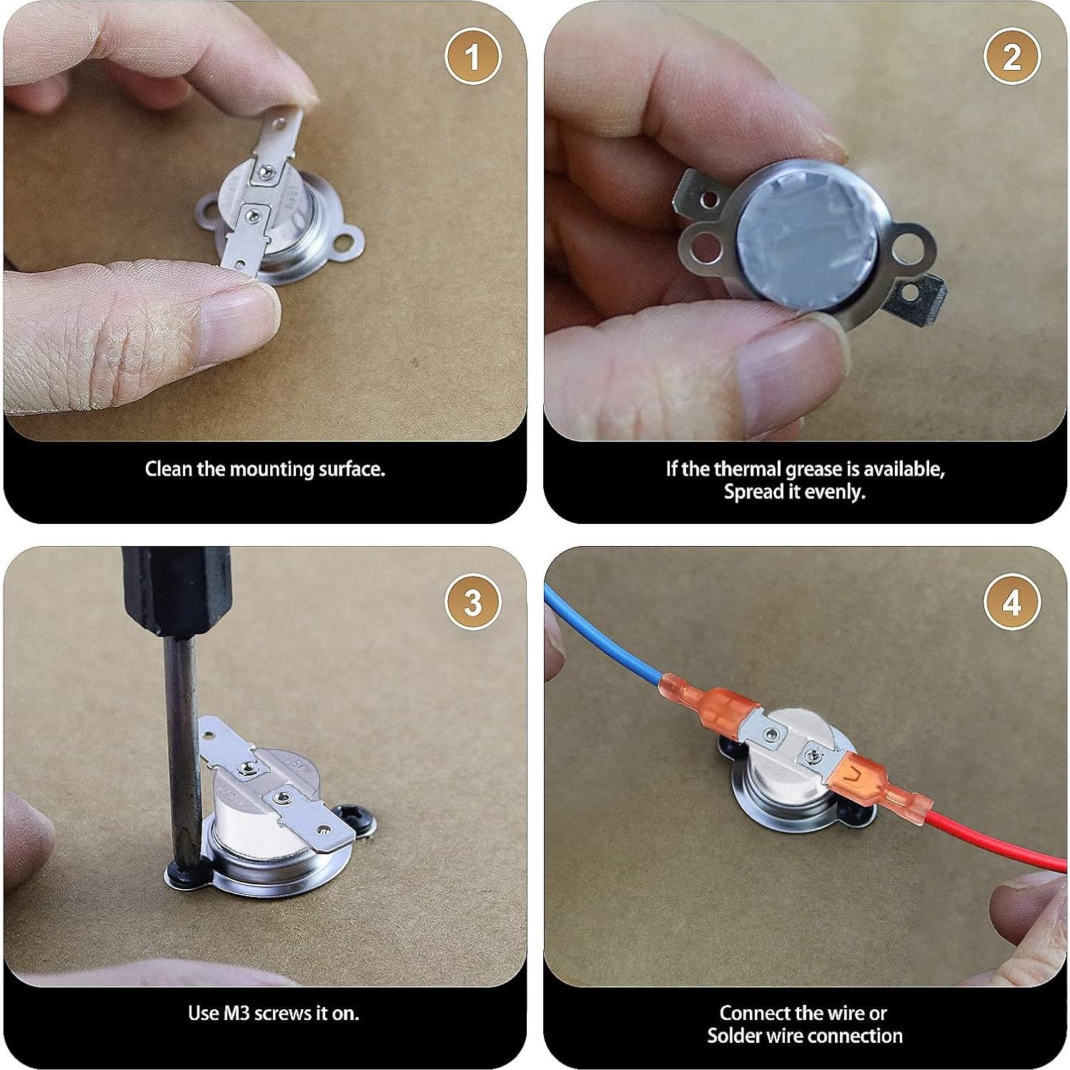 Interruptor Termostático KSD301 Awozkcd 125V 16A 2 Pcs