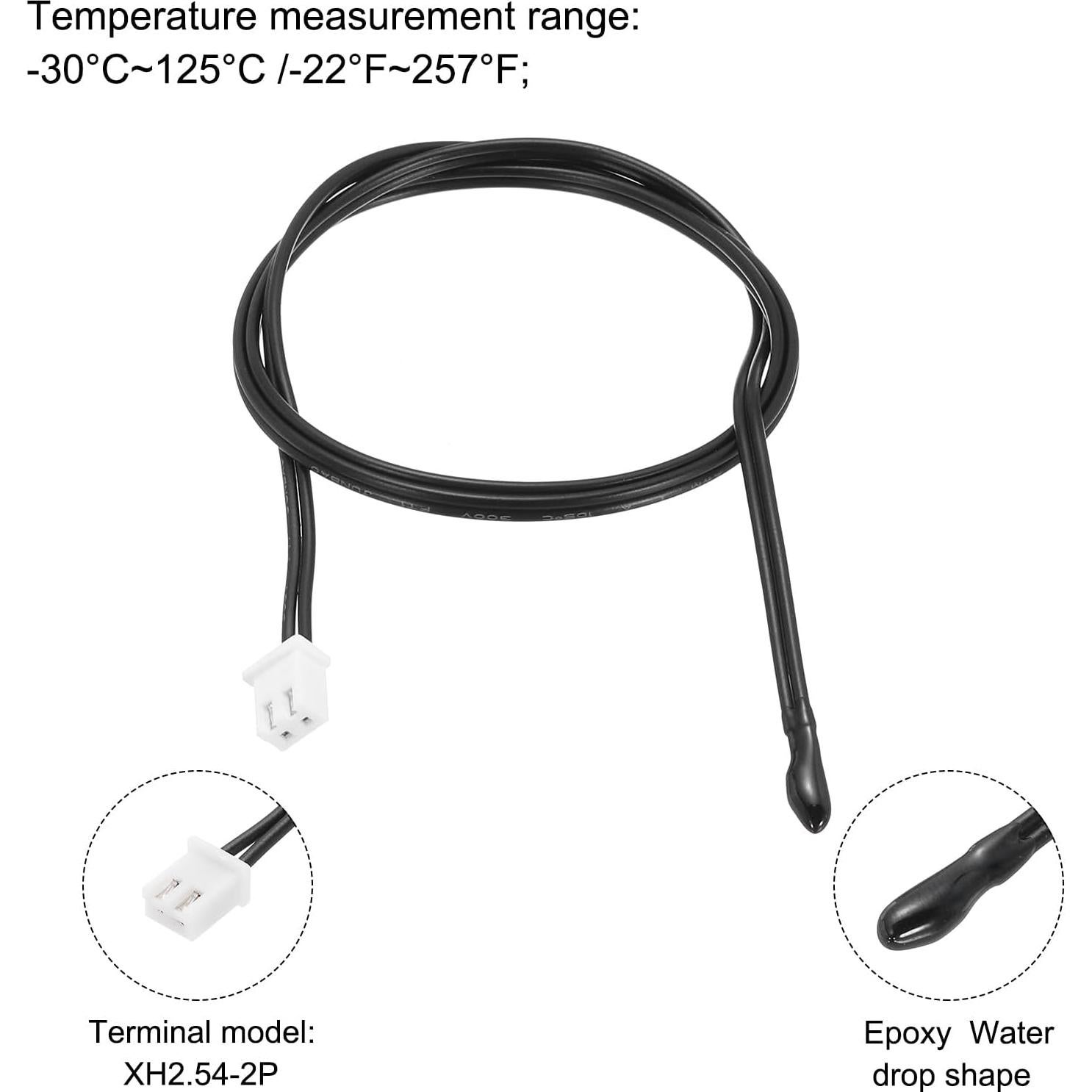 Sonda Térmica NTC 10K uxcell 50 cm para Termómetro Digital