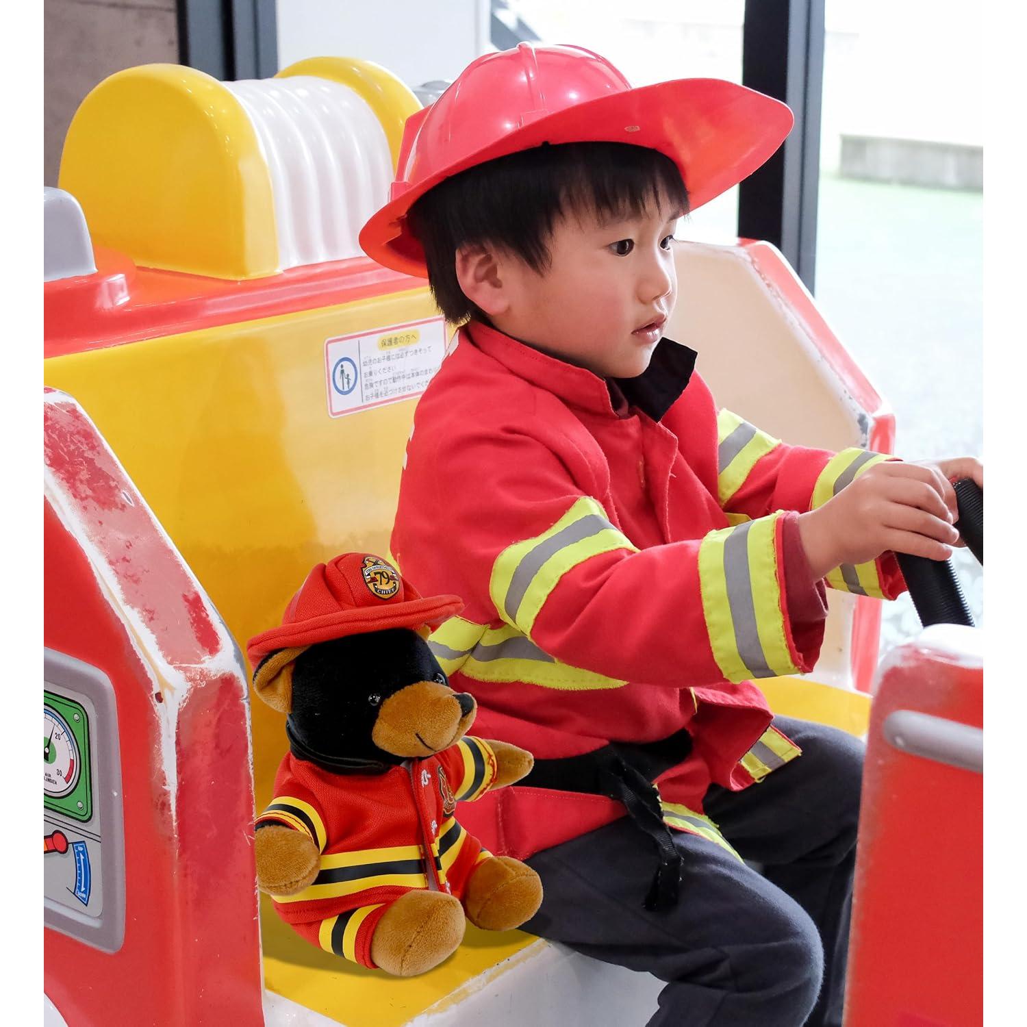 DolliBu Oso Negro Bombero Peluche Personalizable 16 cm