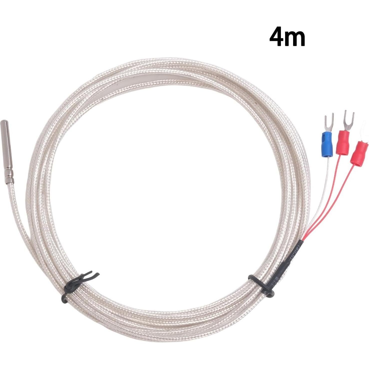 Sonda de Temperatura Pt100 CRIDENG 4m Acero Inoxidable -50°C a 450°C