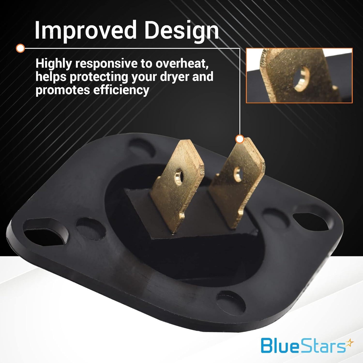 DC47-00016A Dryer Thermal Fuse Thermostat & DC32-00007A Dryer Thermistor Replacement by BlueStars - For Samsung & Kenmore Dryers - Replaces AP4201716 PS4204984 AP4201894 PS4205213