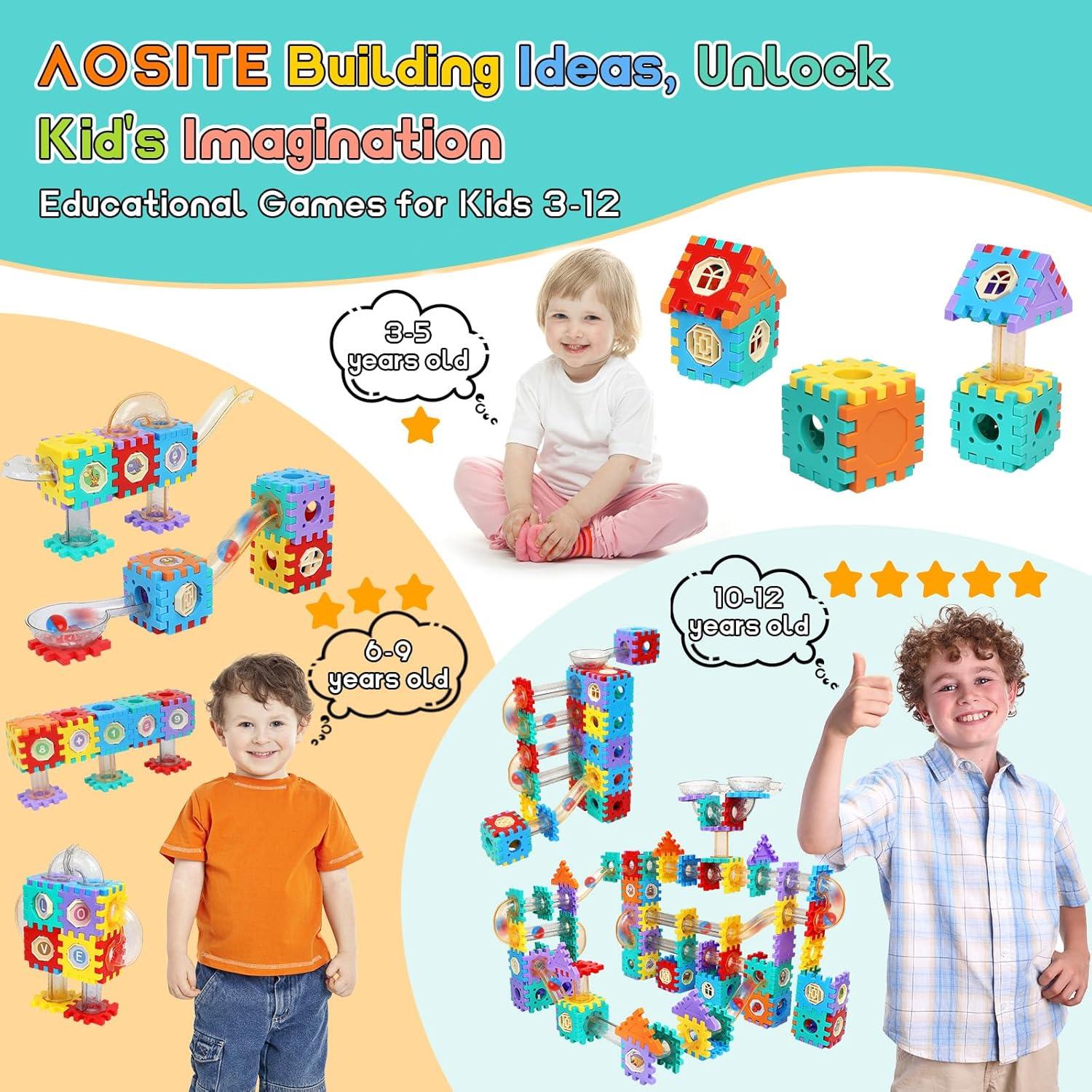 Juguete de Aprendizaje STEM AOSITE 234 Piezas Canicas 4-10 Años
