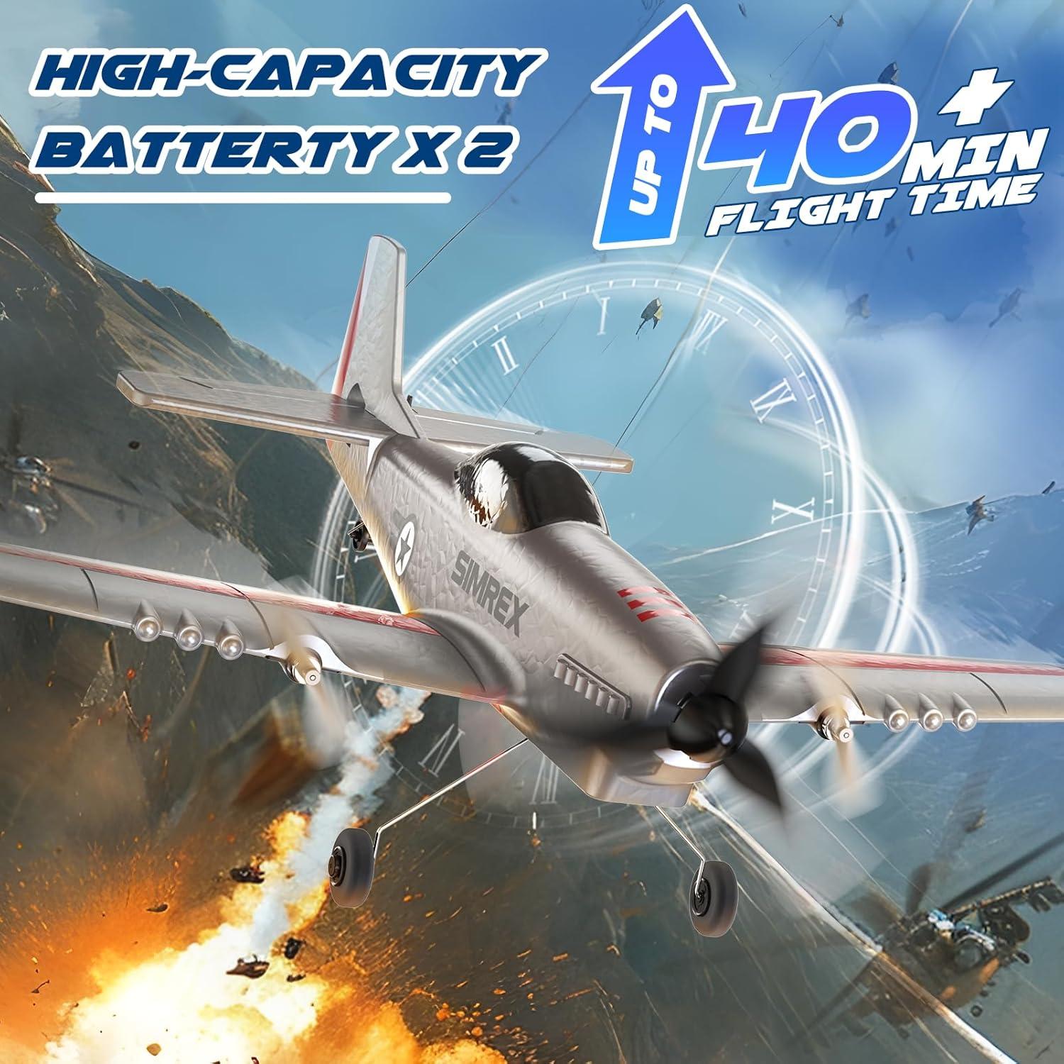 Avión RC SIMREX Z63 Control Remoto 2.4GHz 6 Ejes