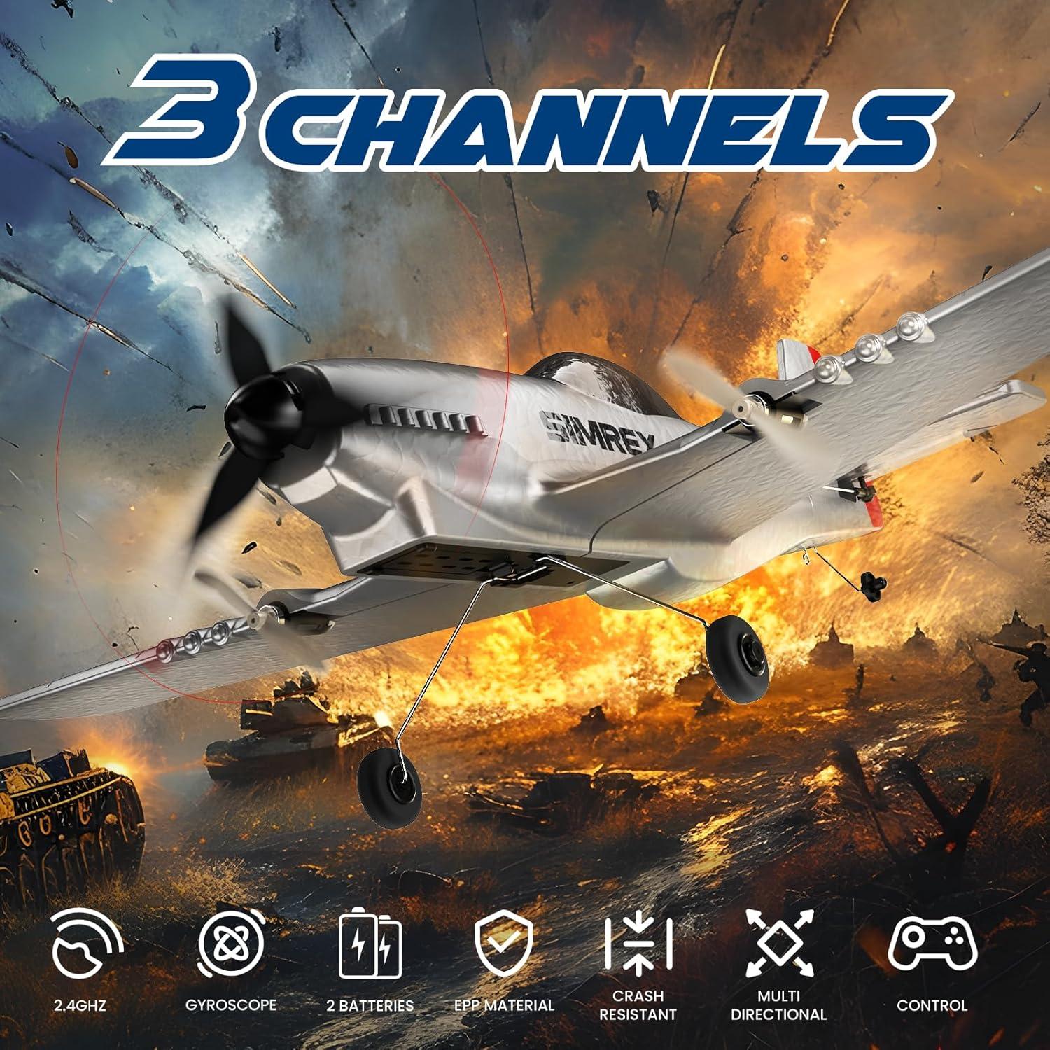 Avión RC SIMREX Z63 Control Remoto 2.4GHz 6 Ejes