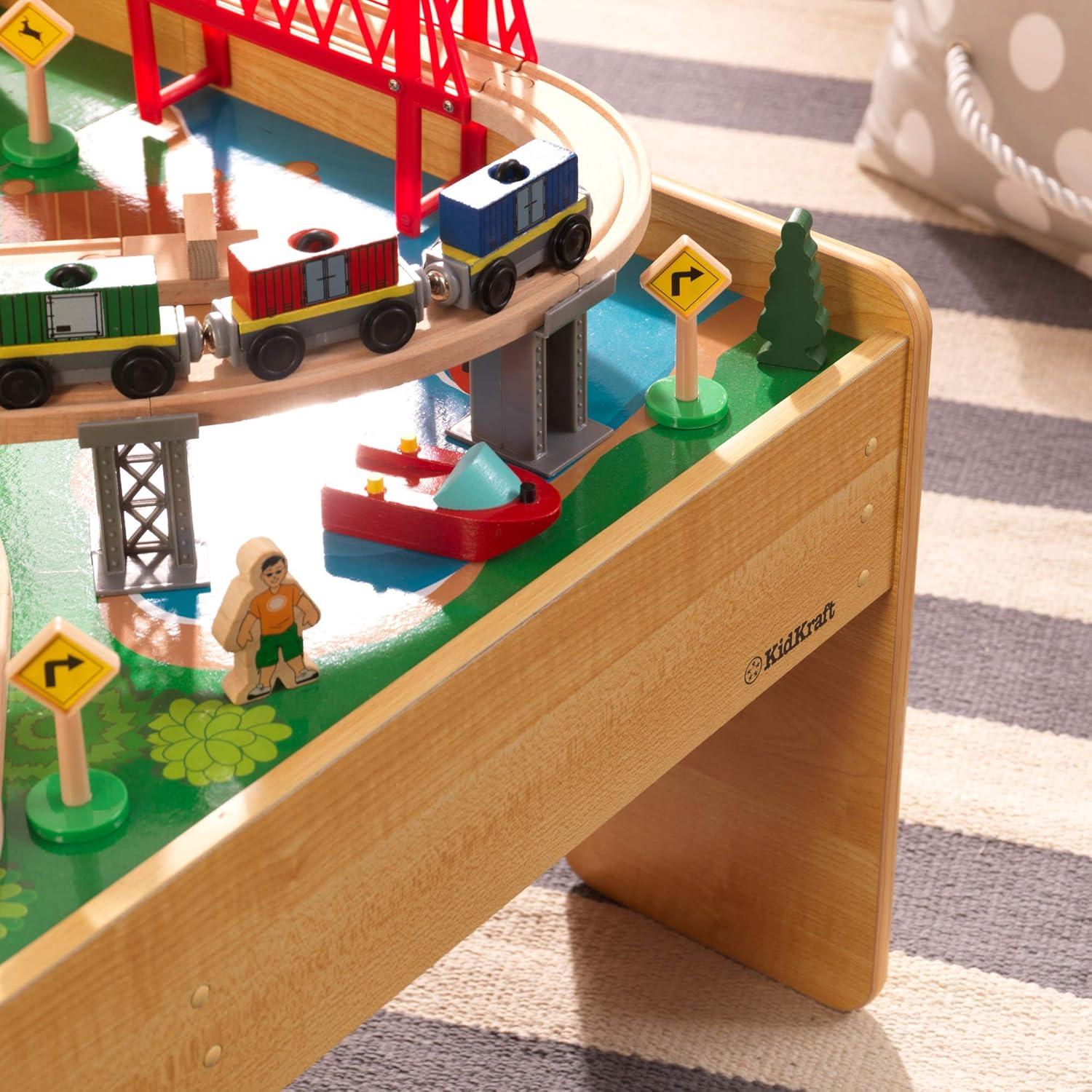 Juego de tren de madera KidKraft Adventure Town 120 piezas