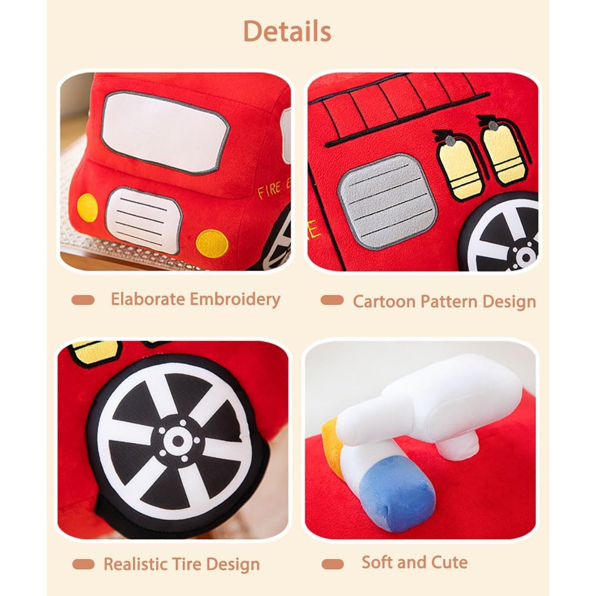 Camión de Bomberos de Peluche BABOLI 25 cm Suave y Seguro