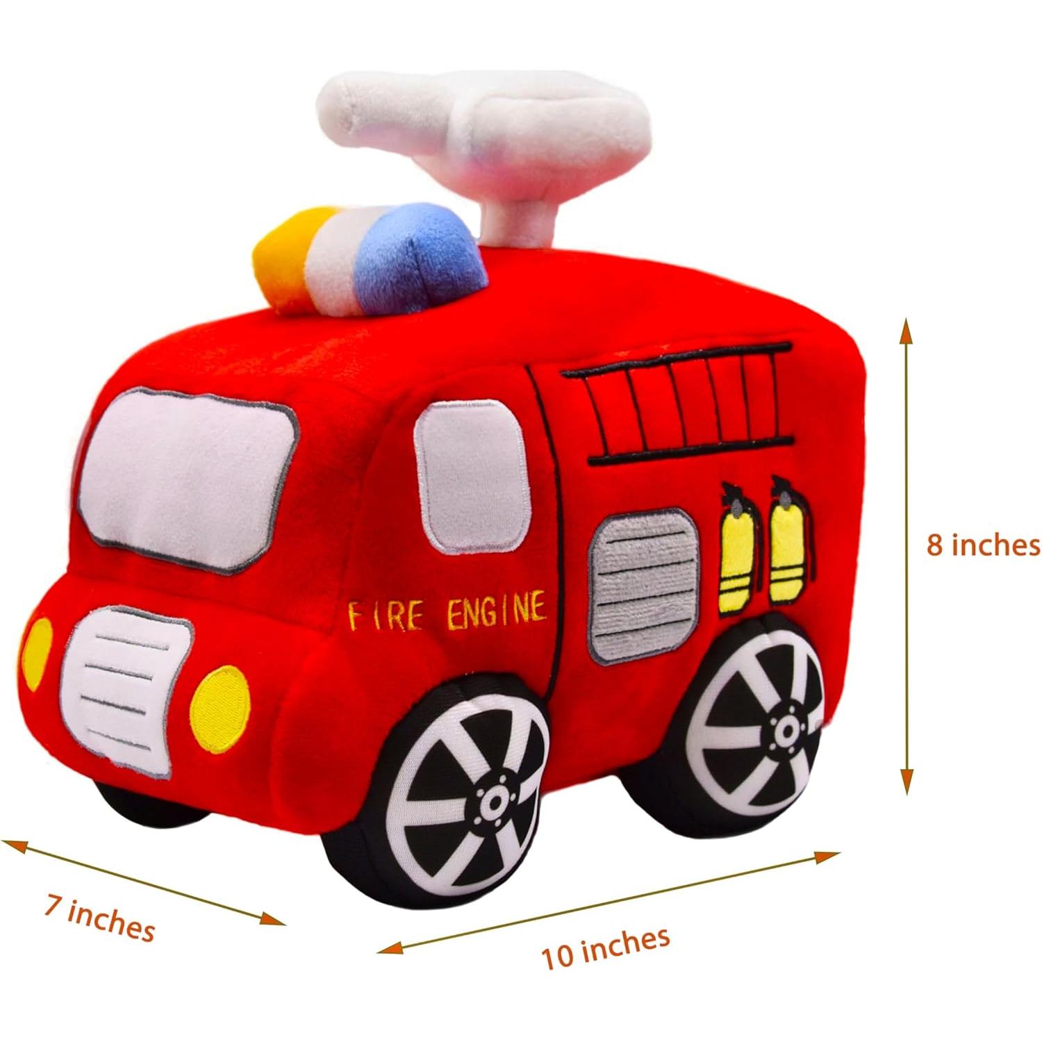 Camión de Bomberos de Peluche BABOLI 25 cm Suave y Seguro