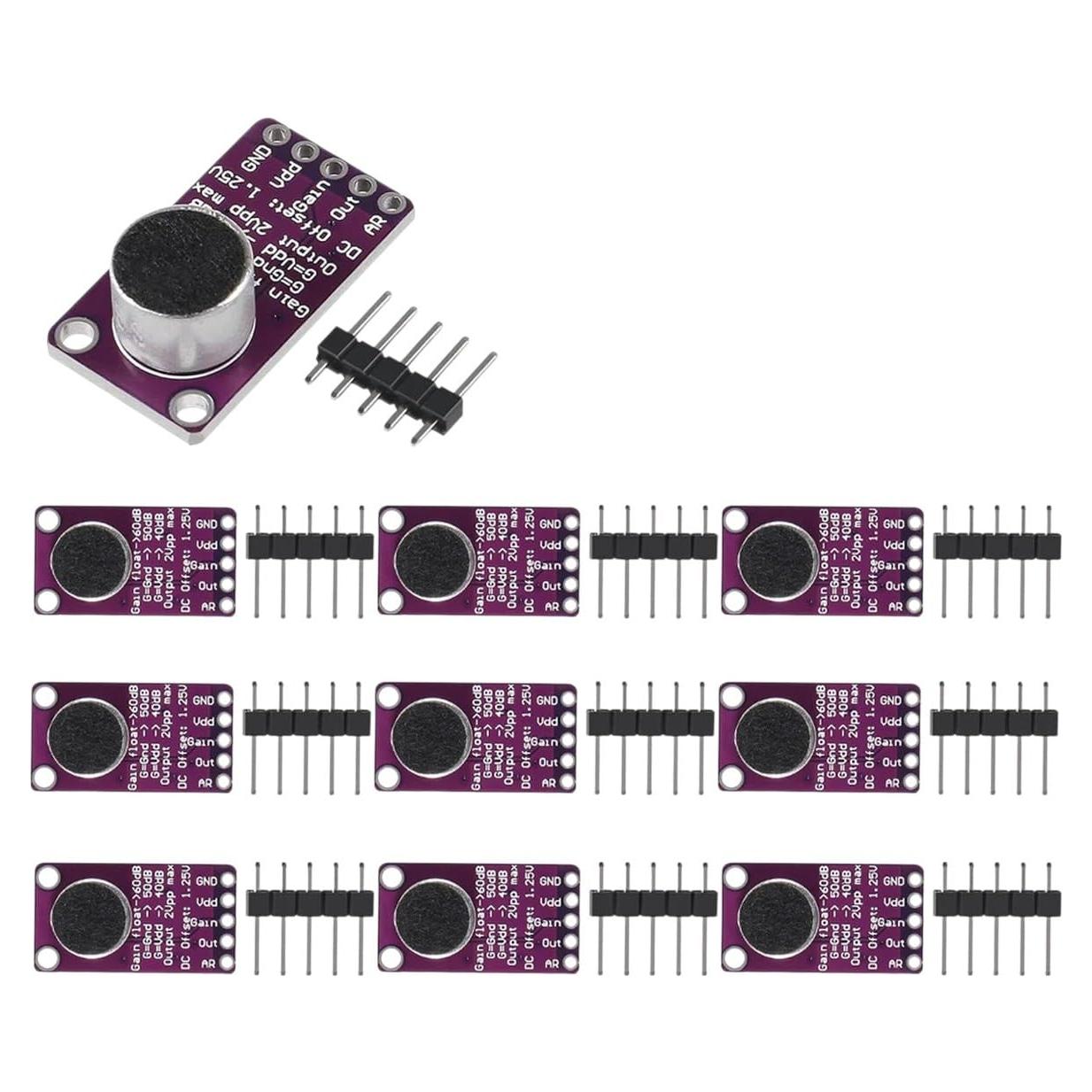Placa Amplificador de Micrófono AGC Max9814 GOIAOENAMO 10 Pcs