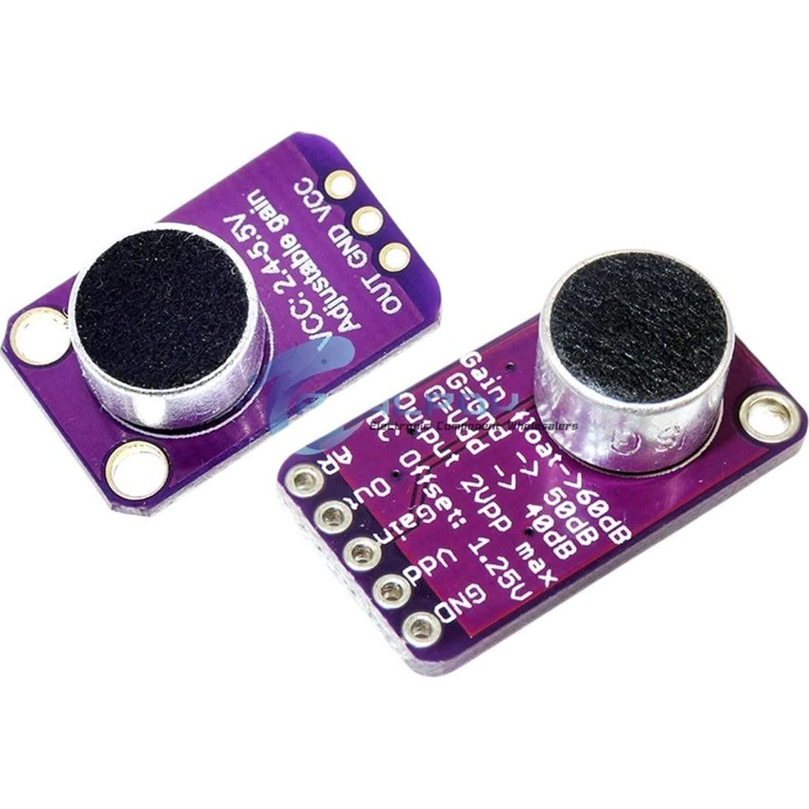 Placa Amplificador de Micrófono MAX9814 - Componente Electrónico