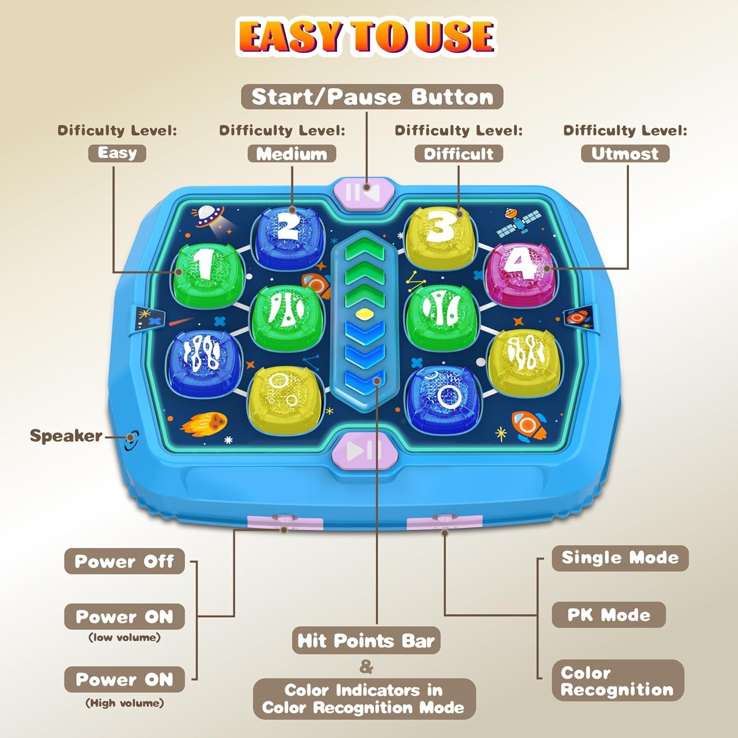 Juego de Golpear Topos ANNKIE con Sonido y Luz 0.70 kg
