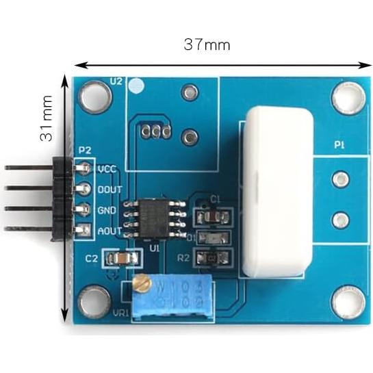 Sensor de Corriente Hall JESSINIE WCS1800 35A con Luz Indicadora