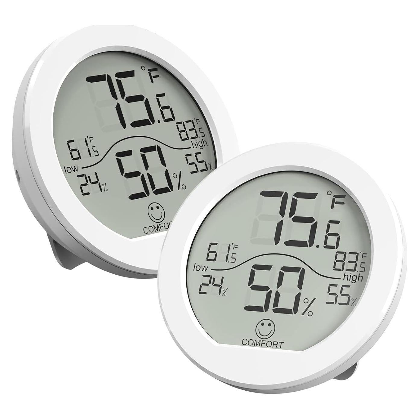 Higrómetro Termómetro SECRUI KR-TH1 Blanco - Paquete de 2