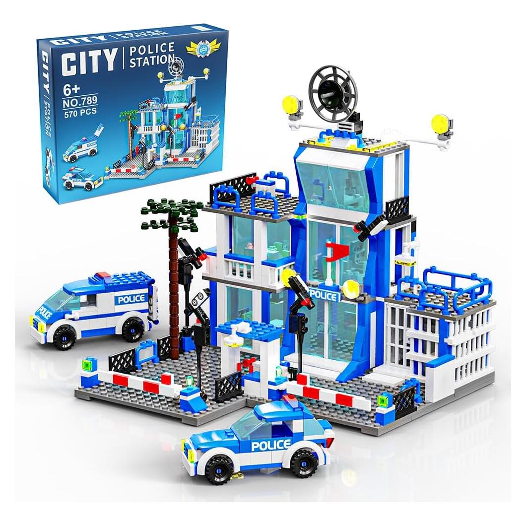 MindBox Set de Construcción Estación de Policía 570 Piezas