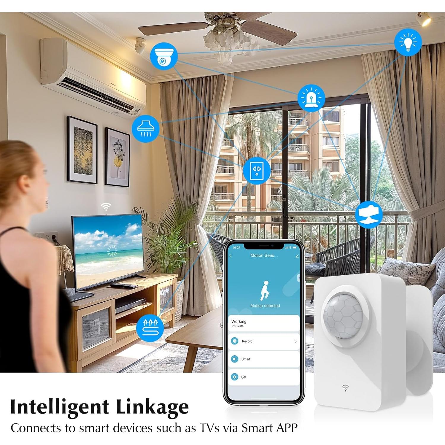 Sensor de Movimiento Infrarrojo WiFi Yasorn YSAG095 10m