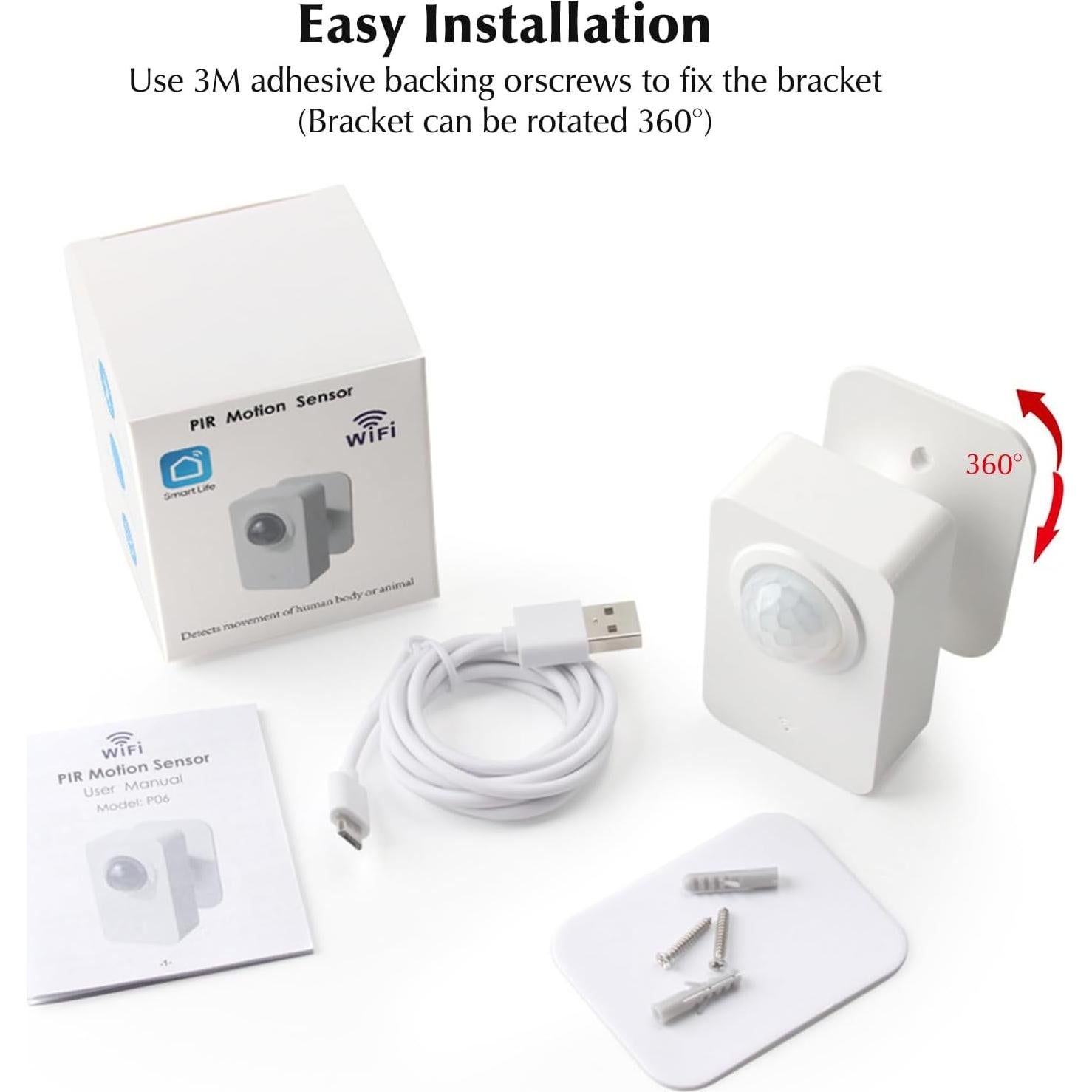Sensor de Movimiento Infrarrojo WiFi Yasorn YSAG095 10m