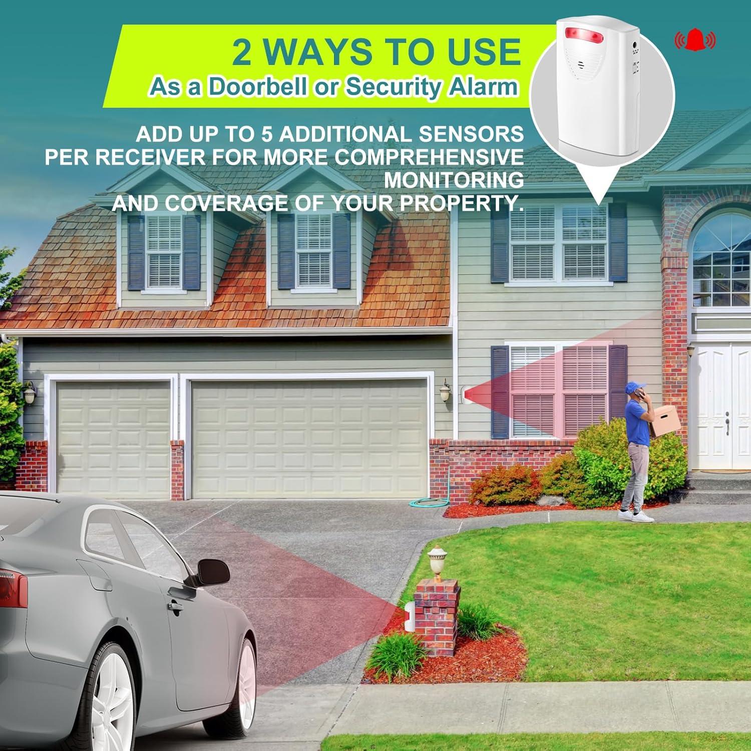 Alarma de Entrada Inalámbrica Qualirey con 2 Sensores